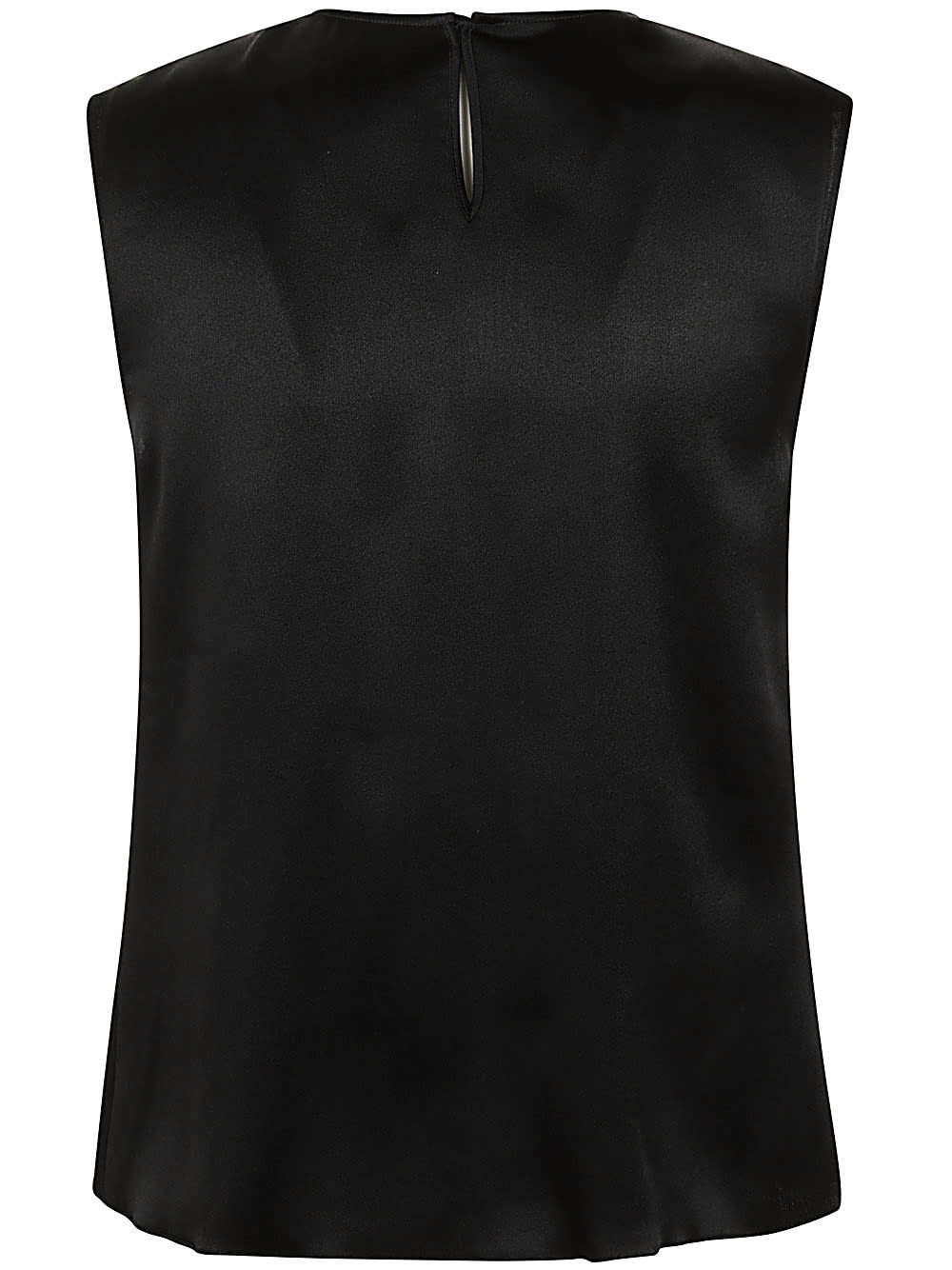 Shop Alberta Ferretti Satin Top In Black