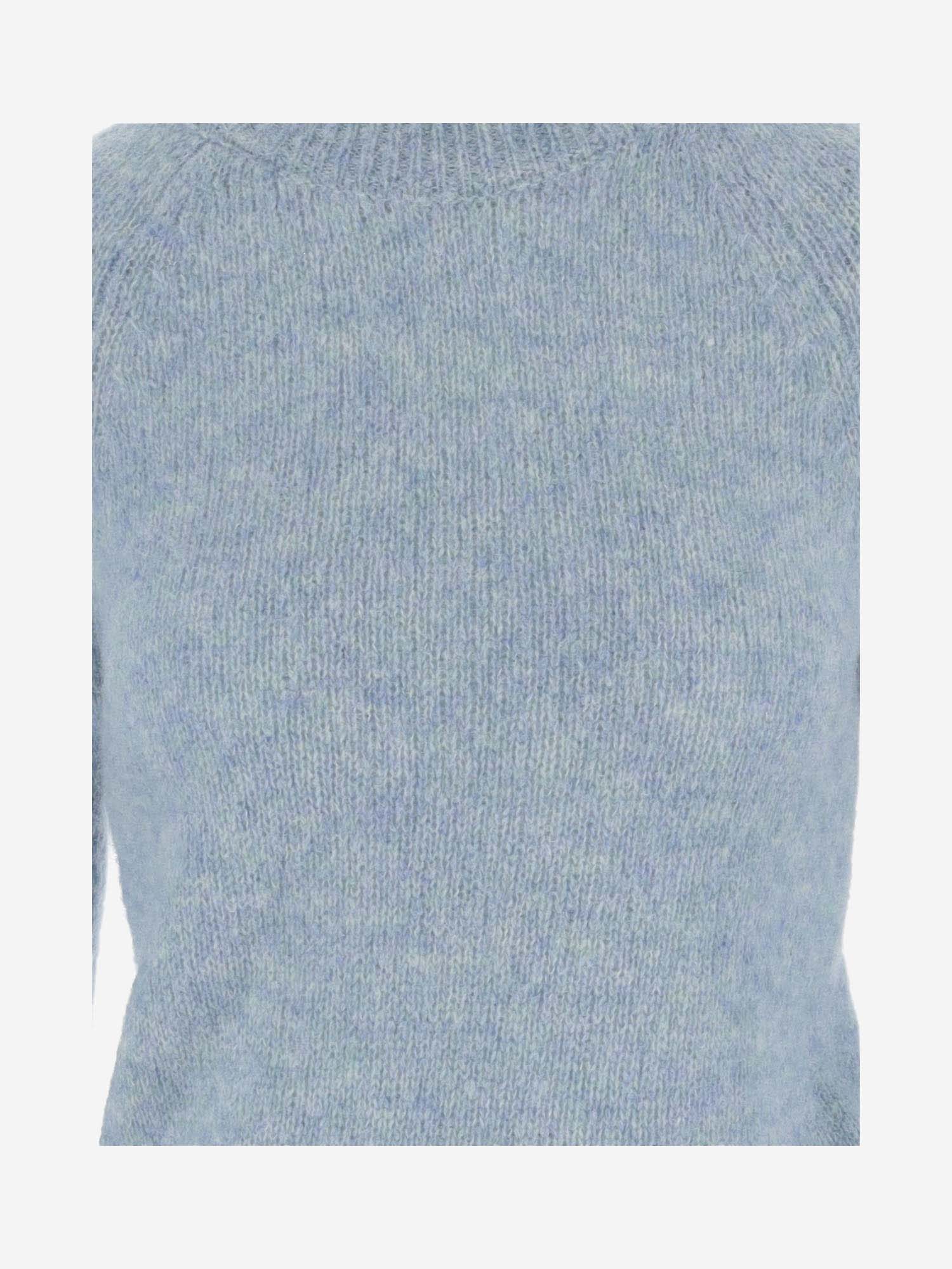 Shop Dries Van Noten Wool-blend Jumper In Blue