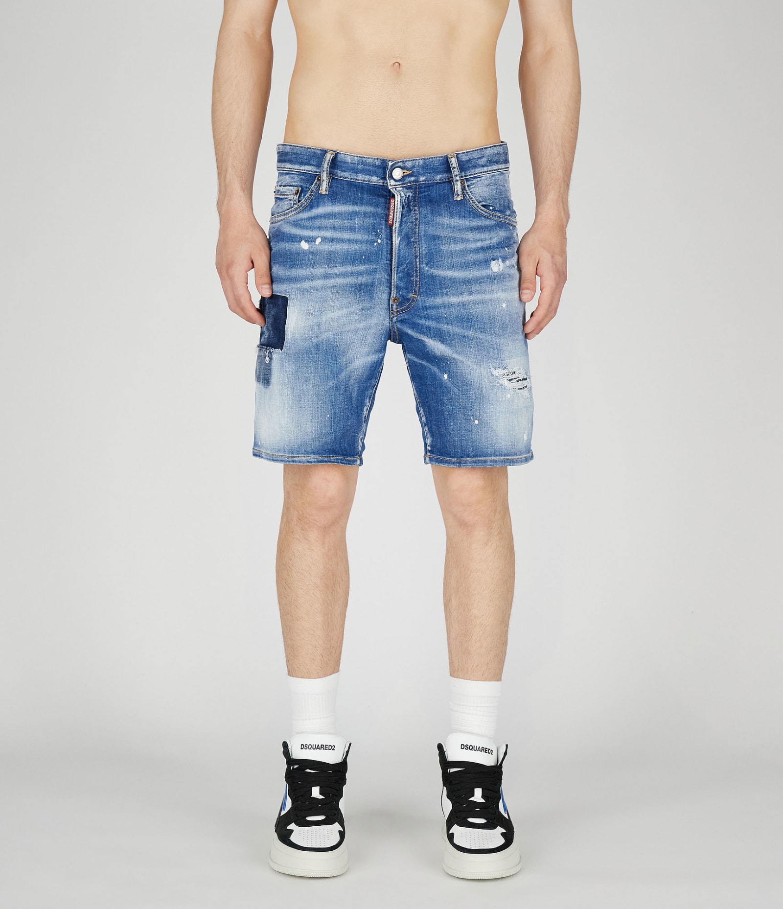 Dsquared2 Short Pants In Blue Navy