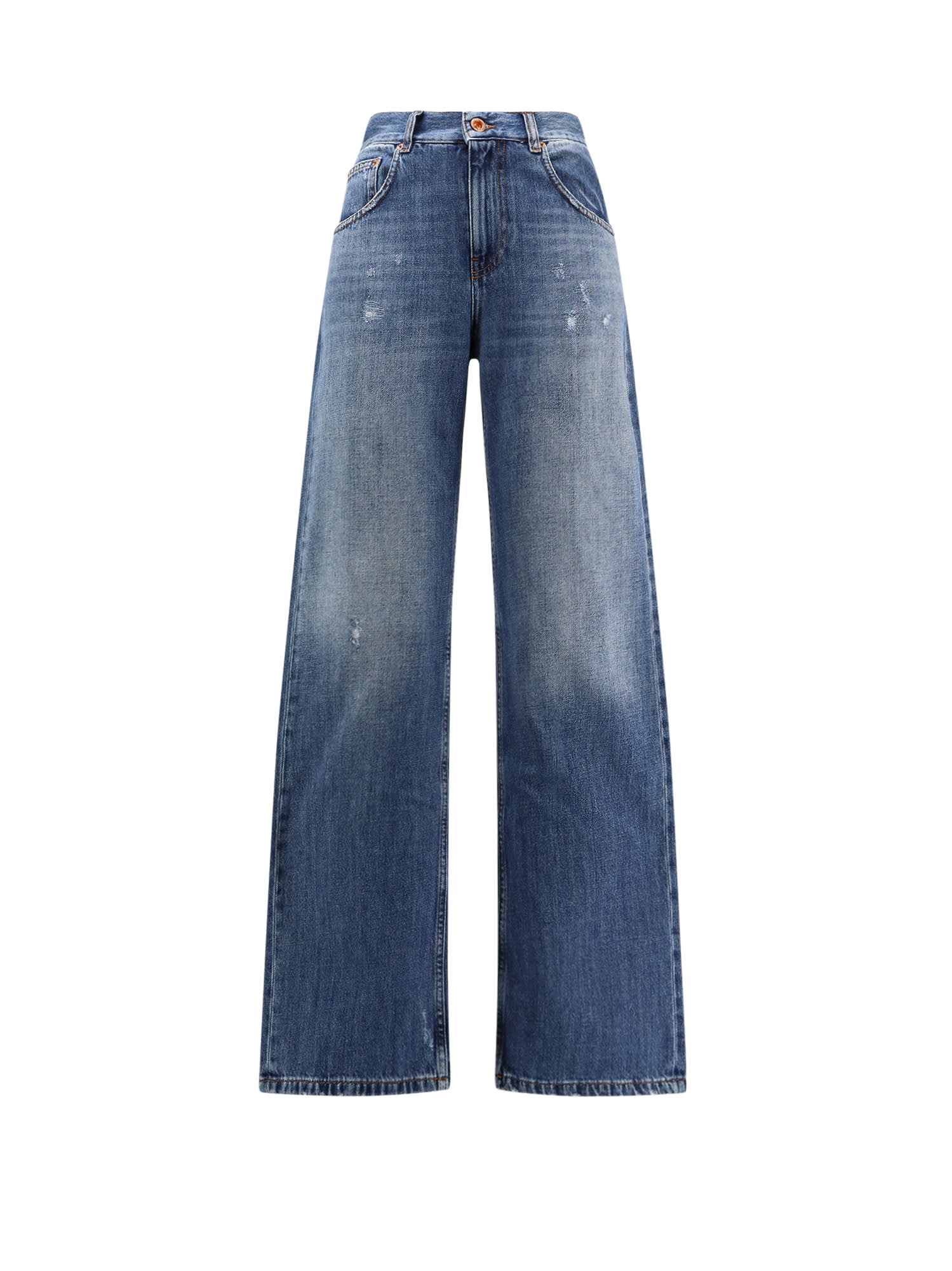 Aspesi Five Pairs Of Jeans In Blue