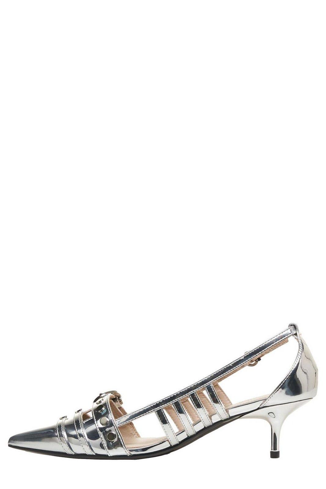 Pinko Escarpins Slingback Effet Miroir Argent In Silver