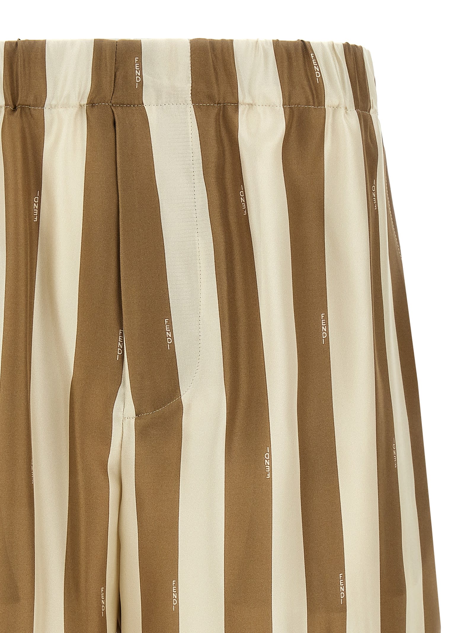 Fendi Printed Silk Bermuda Shorts In Multicolor