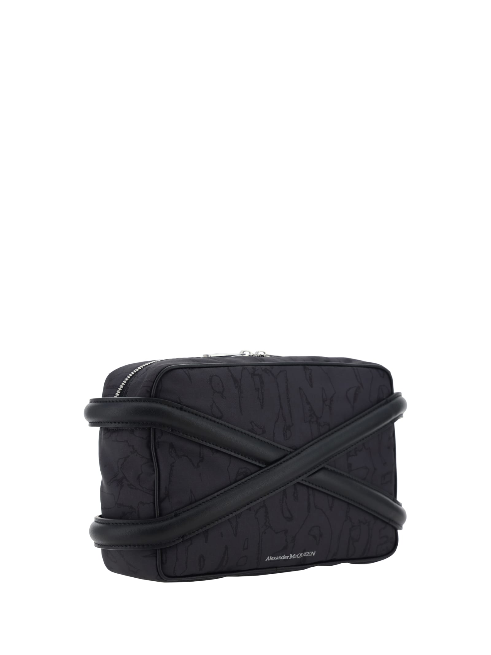 Shop Alexander Mcqueen Harness Shoulder Bag In Black