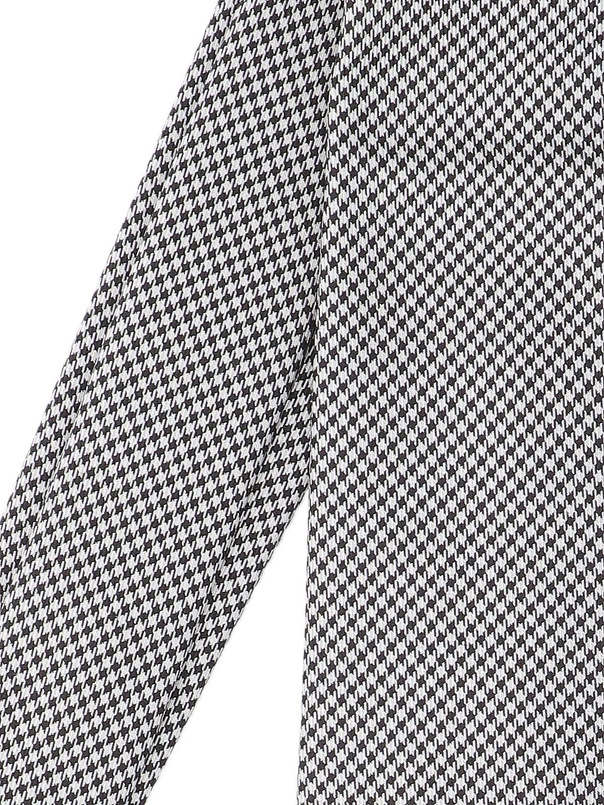 Tom Ford Textured Houndstooth Tie In Grey And Black