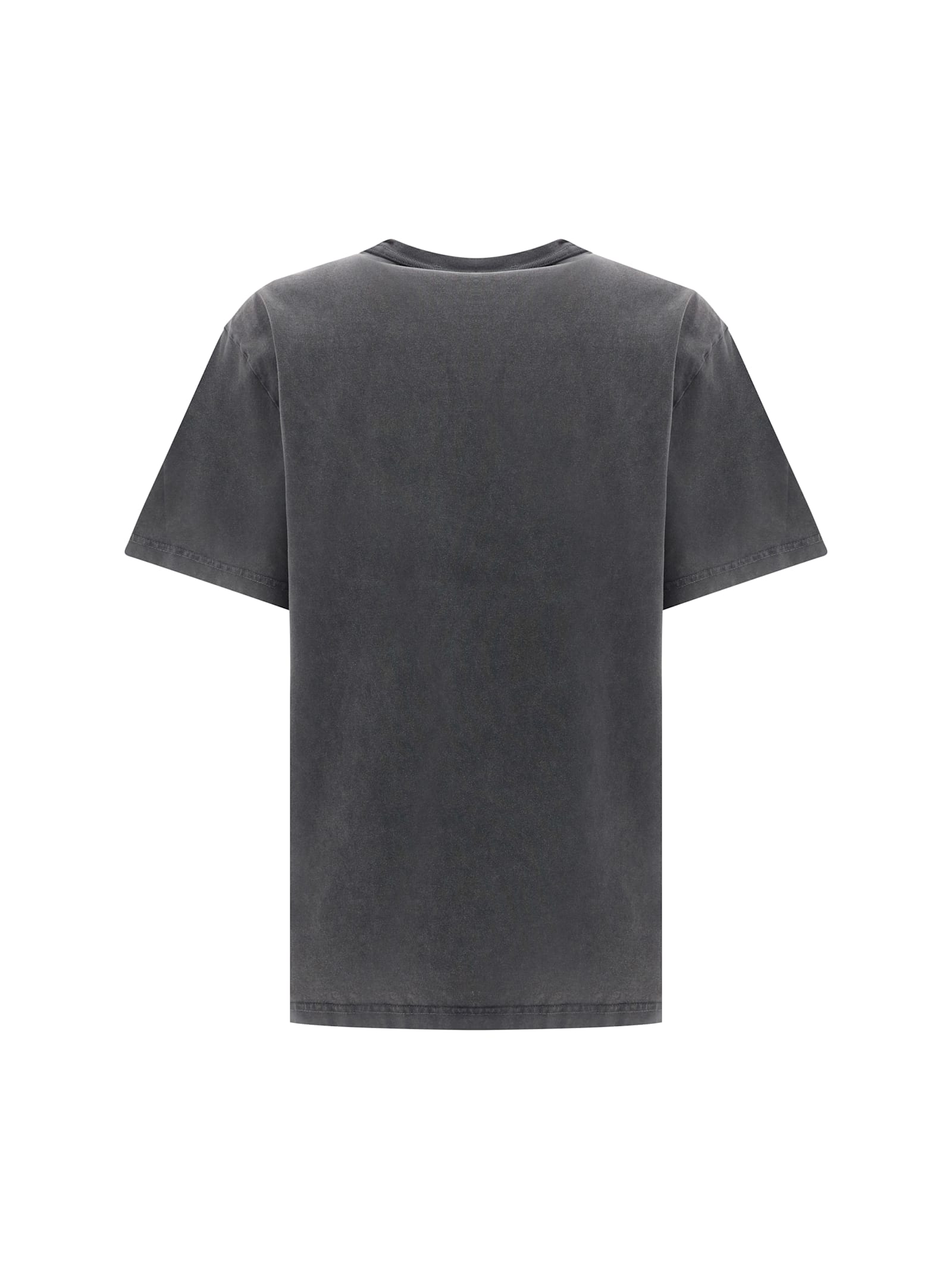Alexander Wang T T By Alexander Wang Embossed Logo Cotton T-shirt In Gray