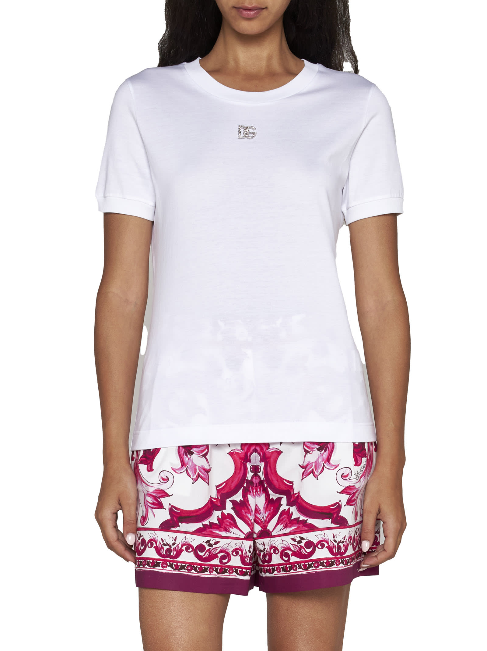 Shop Dolce & Gabbana T-shirt In Bianco Otticco