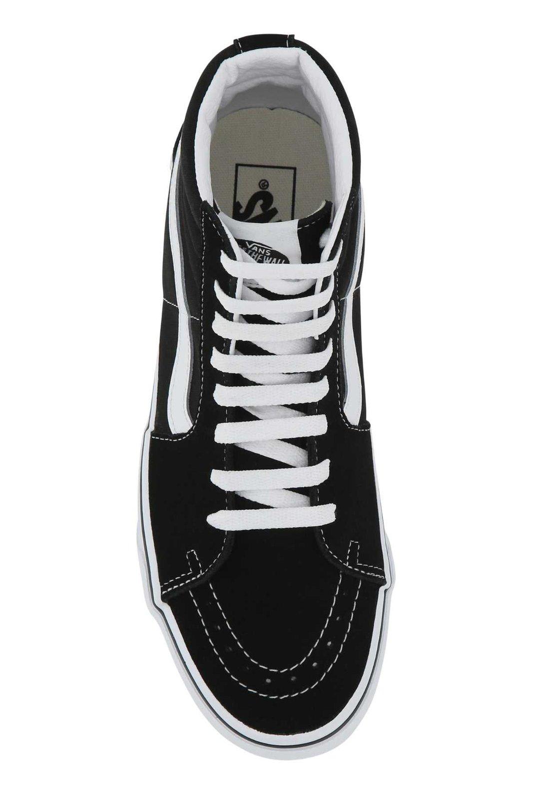 Shop Vans Sk-8 High Lace-up Sneakers  In Black