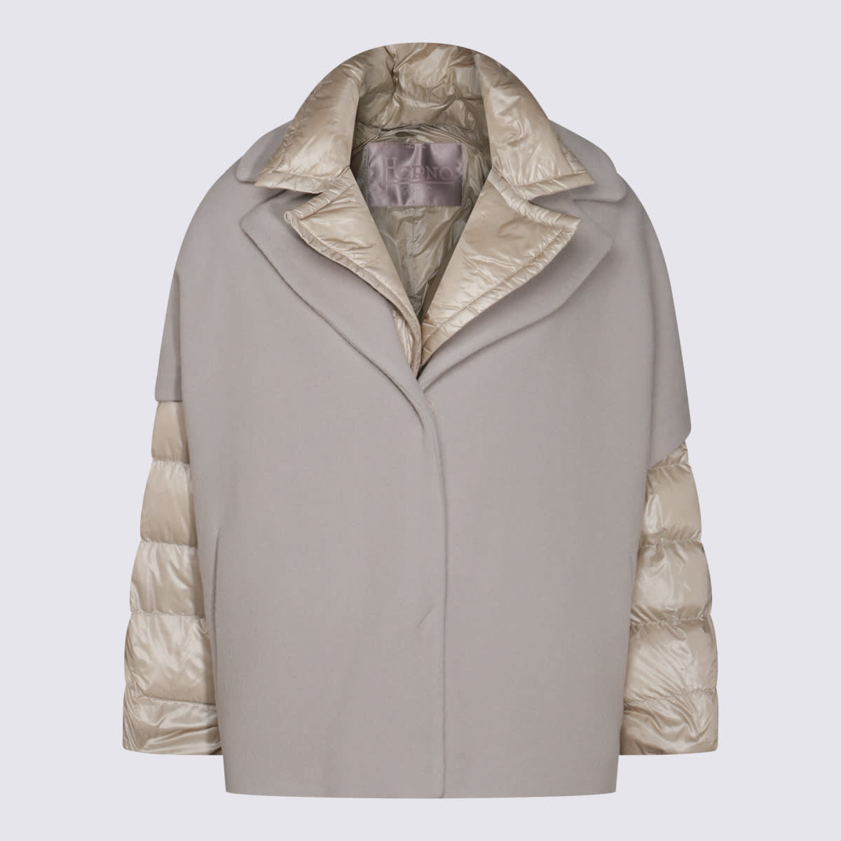 Beige Wool Down Jacket