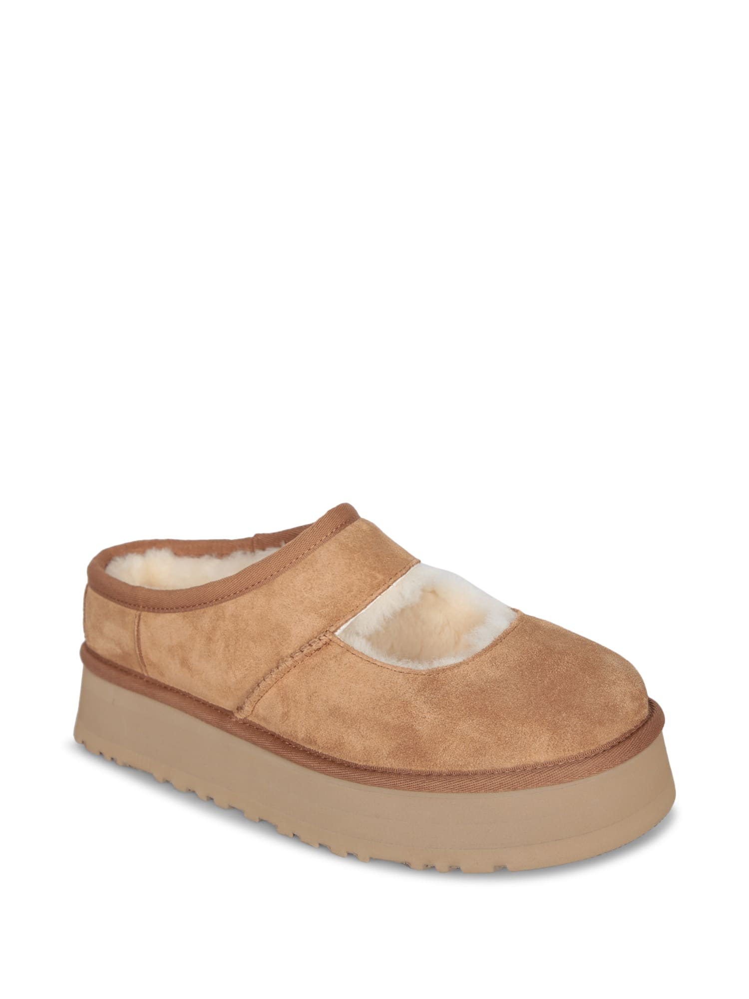 Ugg Mary Jane Platform Lace-up Shoes In Brown