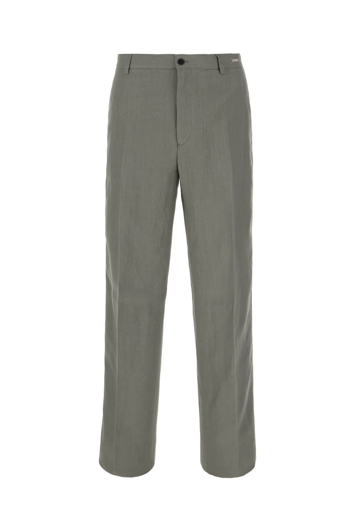 Ferragamo Dark Grey Viscose Blend Pants In Gray