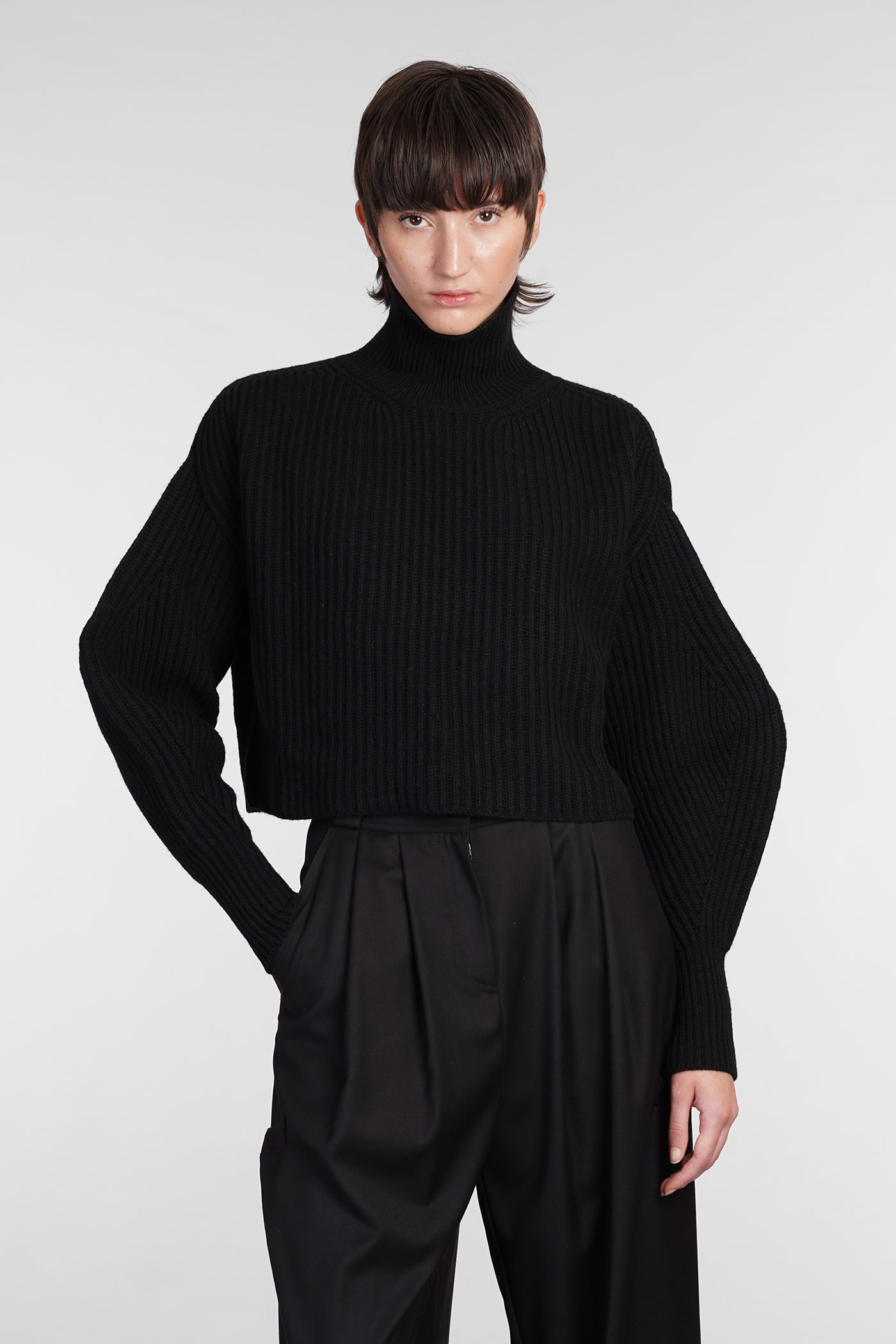 Shop Andreädamo Knitwear In Black Wool