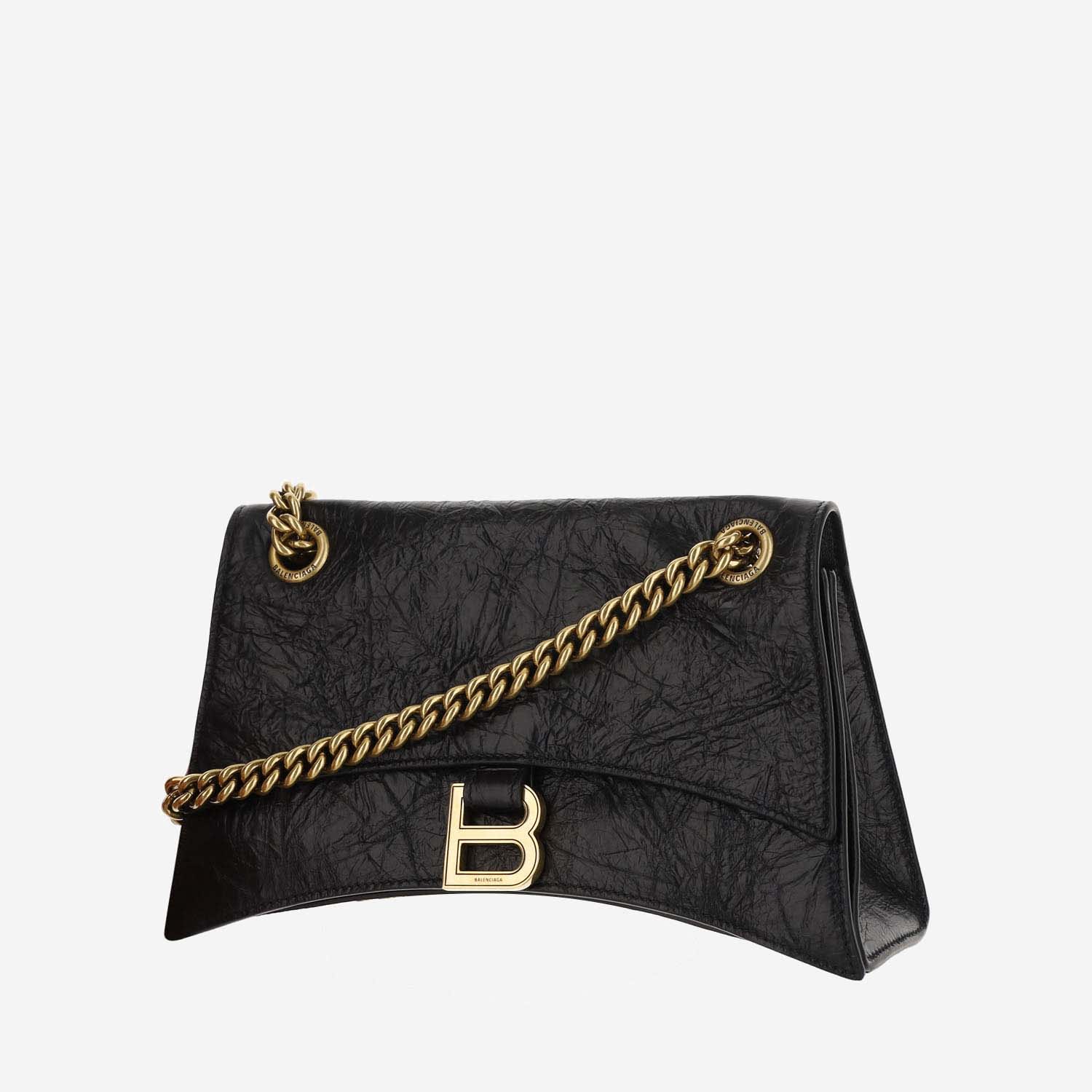 Balenciaga Hourglass S Quilted Shoulder Bag In Black