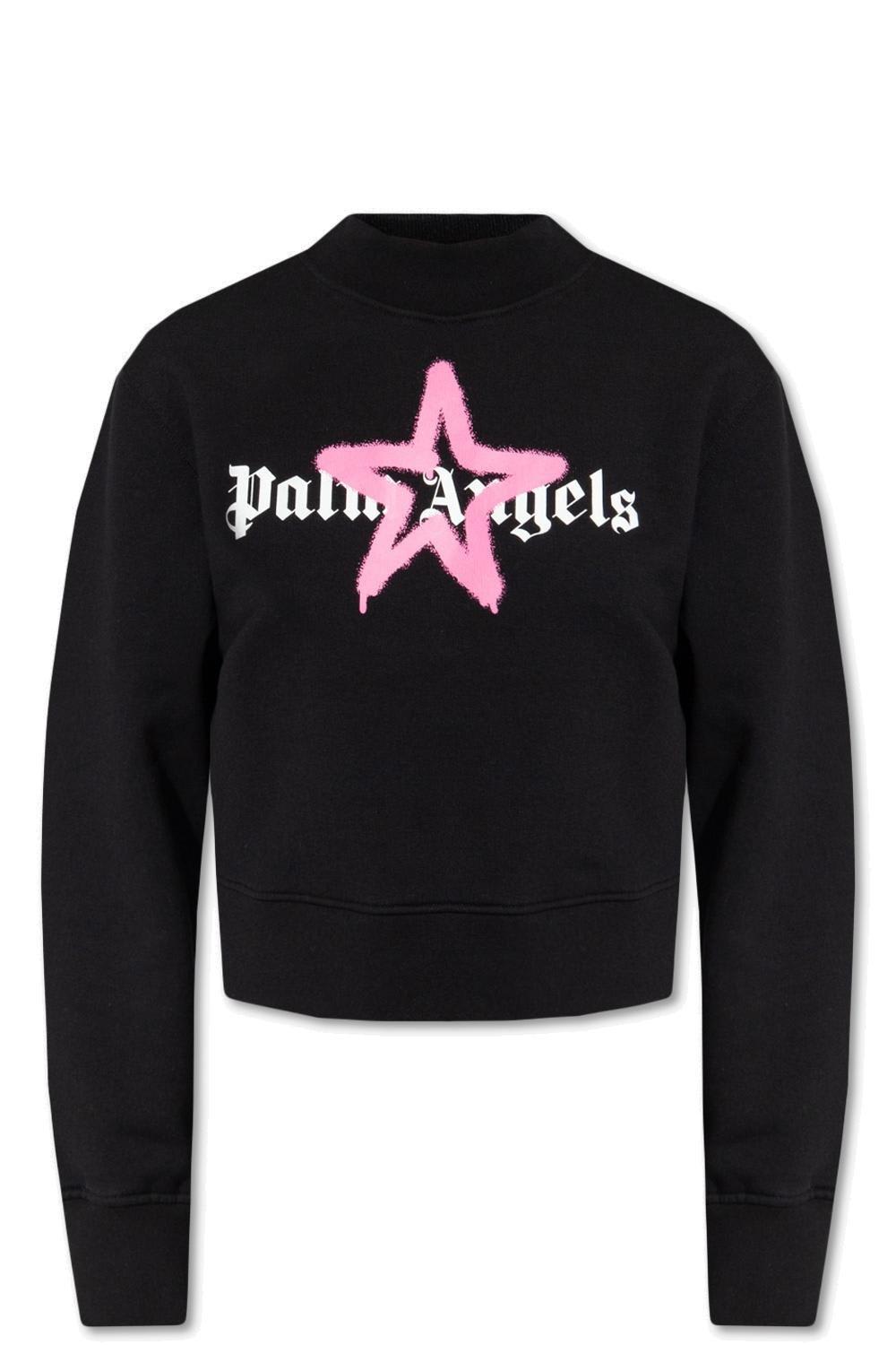 Palm Angels Logo Printed Crewneck Sweatshirt