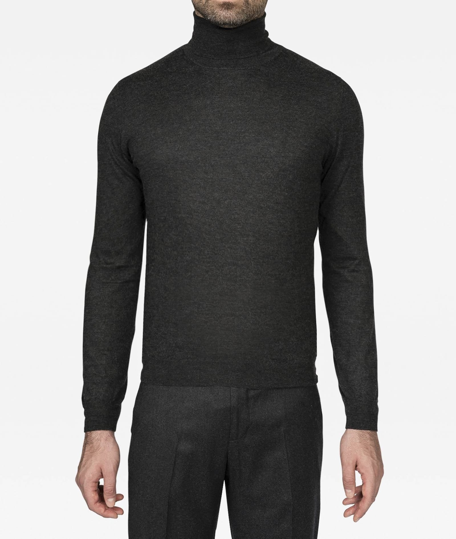 Shop Larusmiani Turtleneck Sweater Pullman Sweater In Dimgray