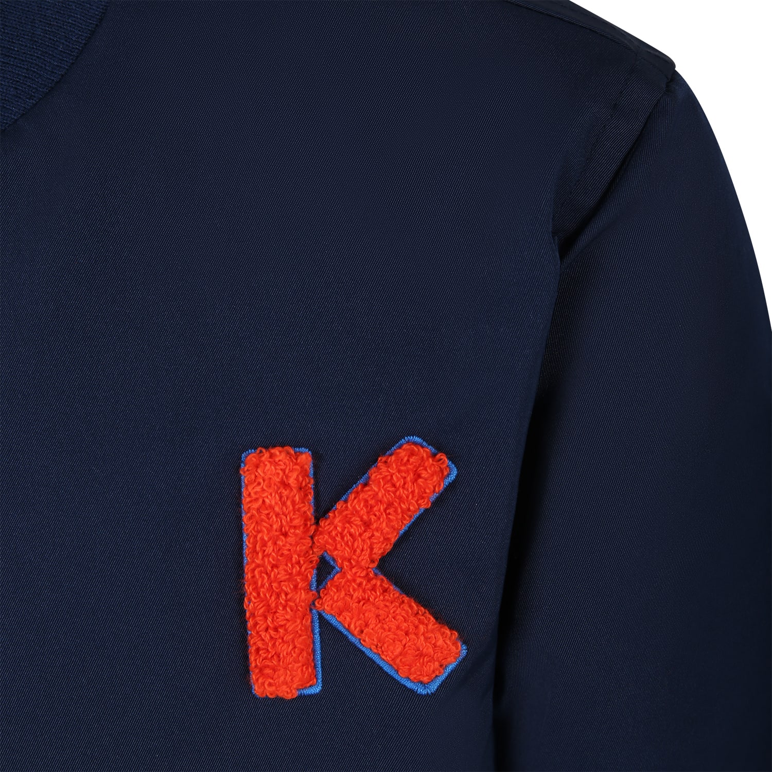 Shop Kenzo Blue Jacket For Boy With Logo