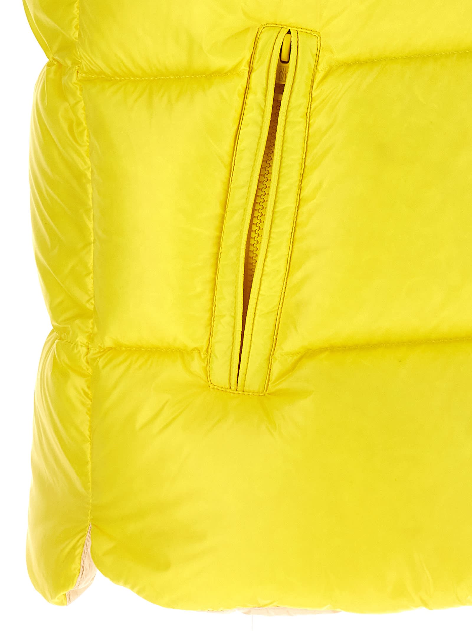 Shop Moncler Sumido Vest In Yellow