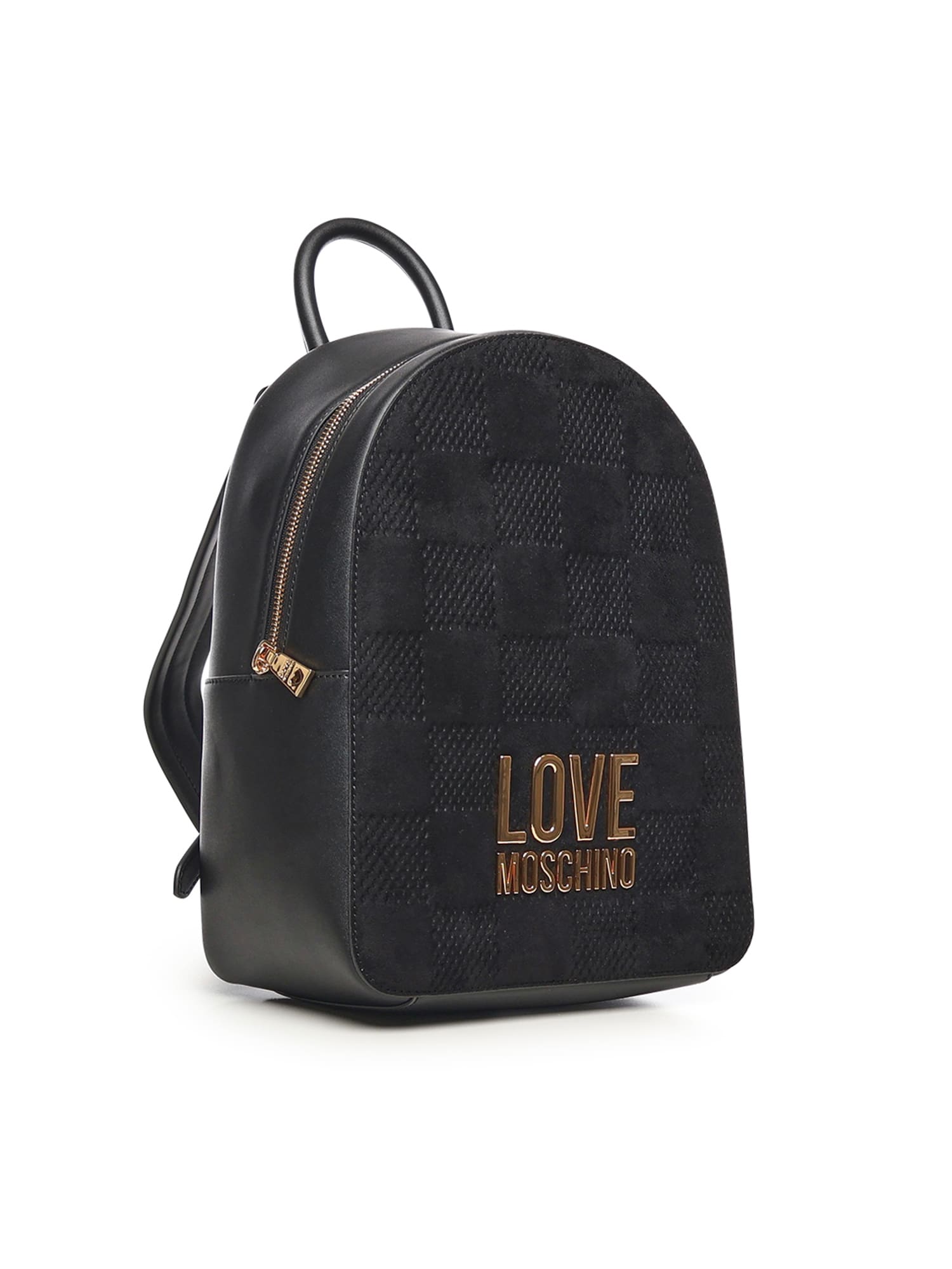Love Moschino Lettering Logo Backpack In Black