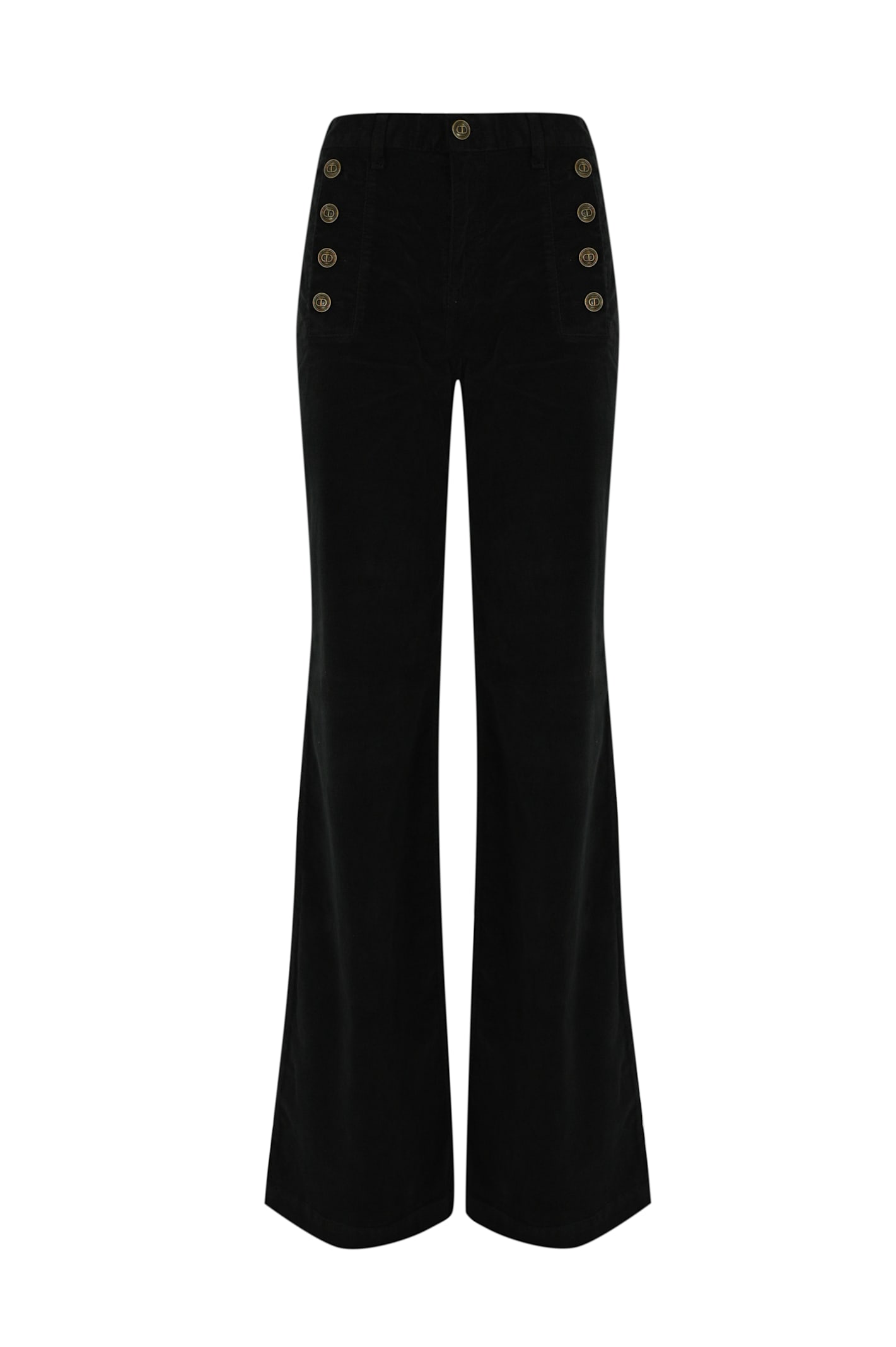 Velvet Trousers With Buttons