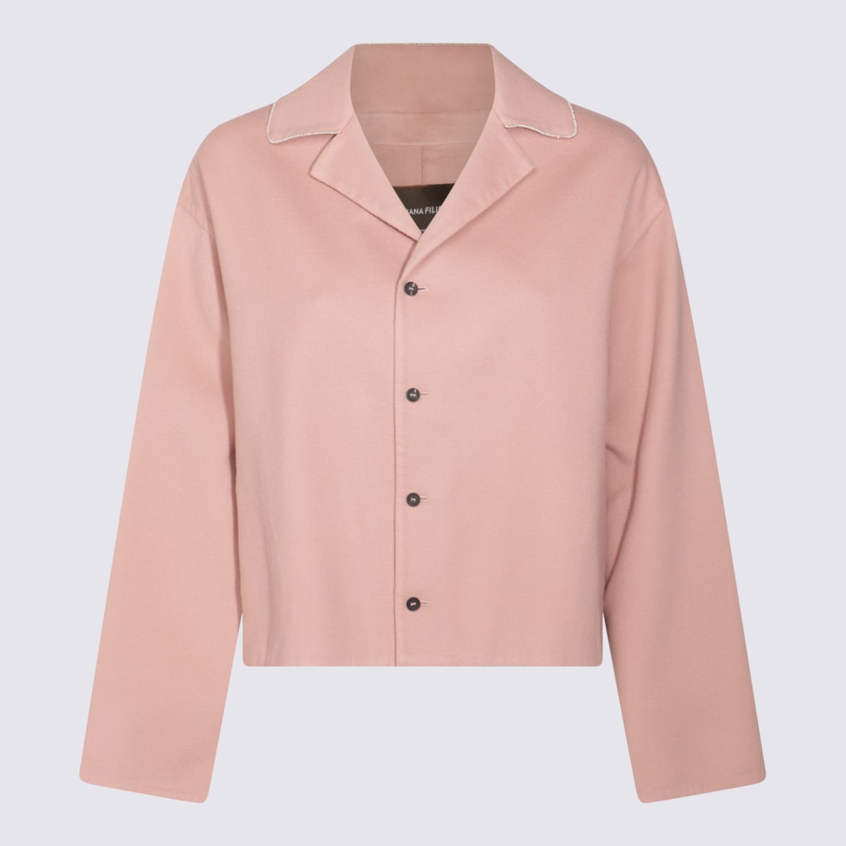 Pink Wool Casual Jacket