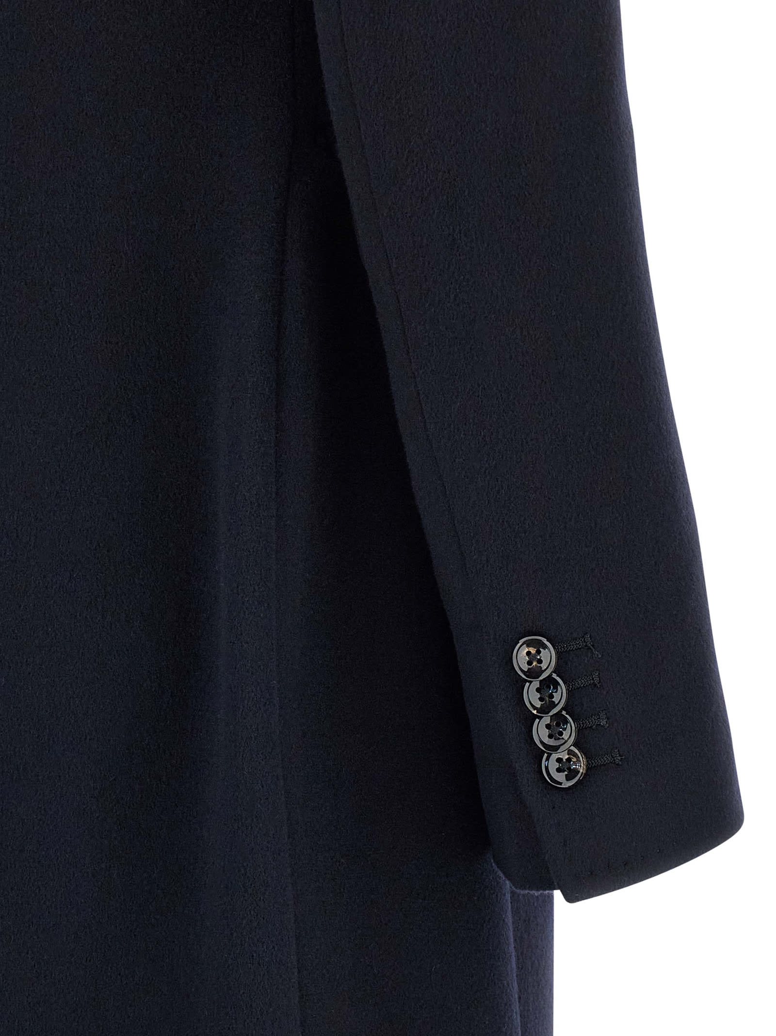 Tagliatore Tailored Double-breasted Coat Notched Lapels In Blue
