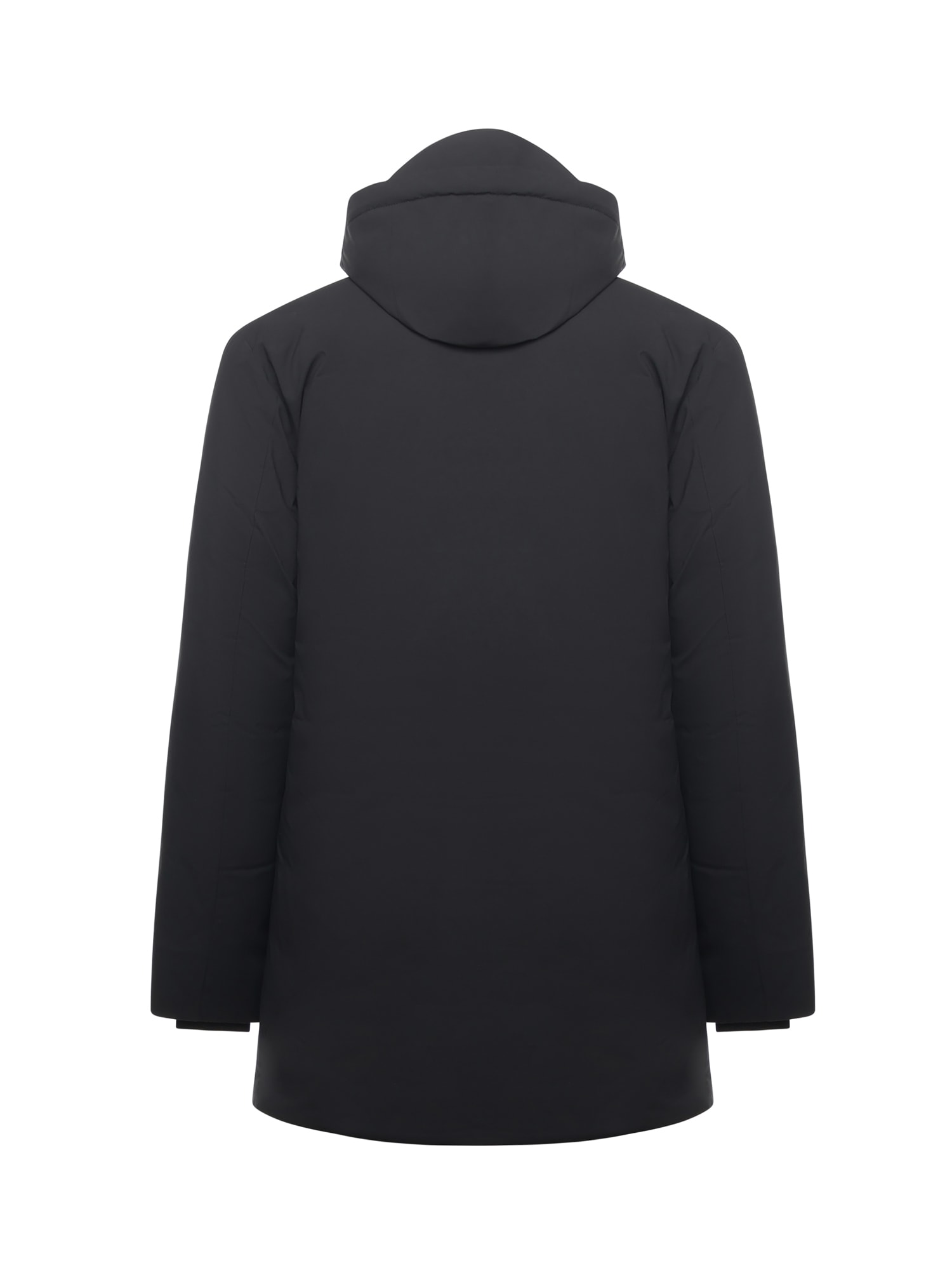 Save The Duck Removable-hoodie Zip-up Coat In Black