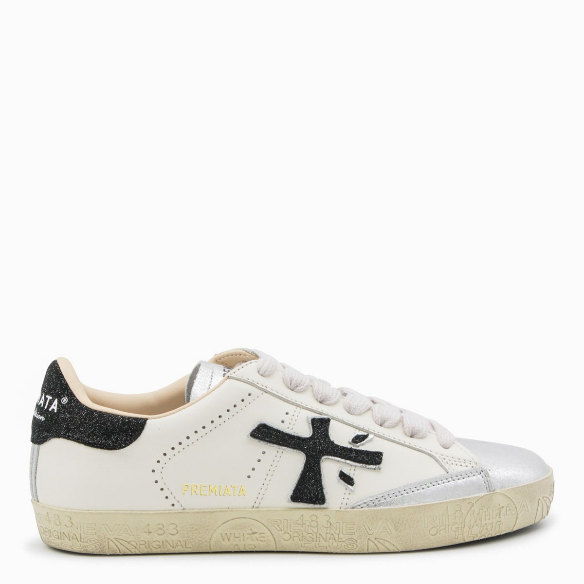 Premiata White Leather Stevend Sneakers In Multi