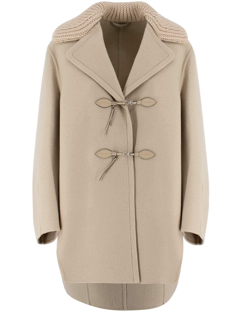 Shop Ermanno Scervino Coat In Oyster Gray Corda