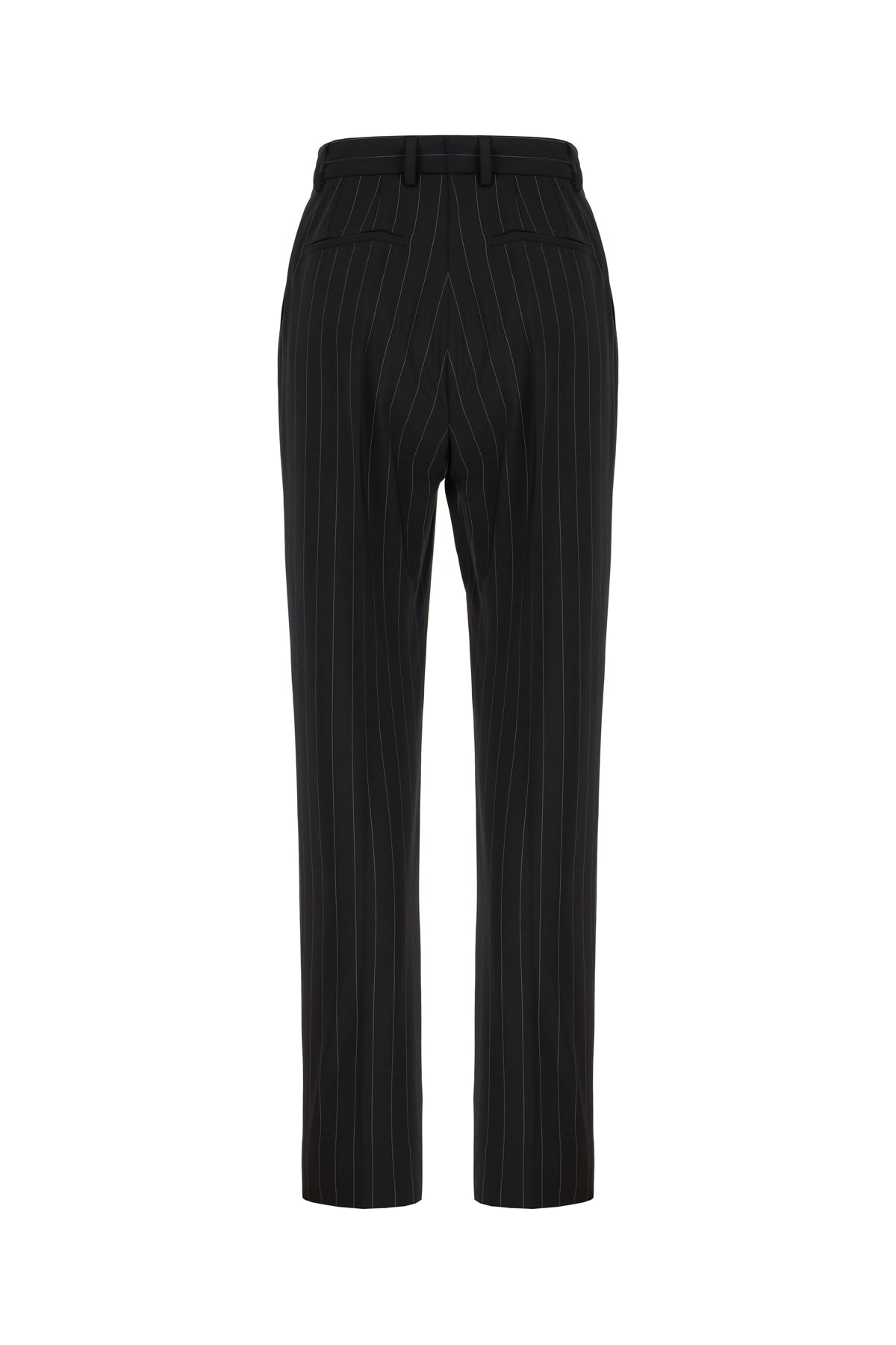 Shop Dolce & Gabbana Embroidered Stretch Wool Pants In Nerogessato