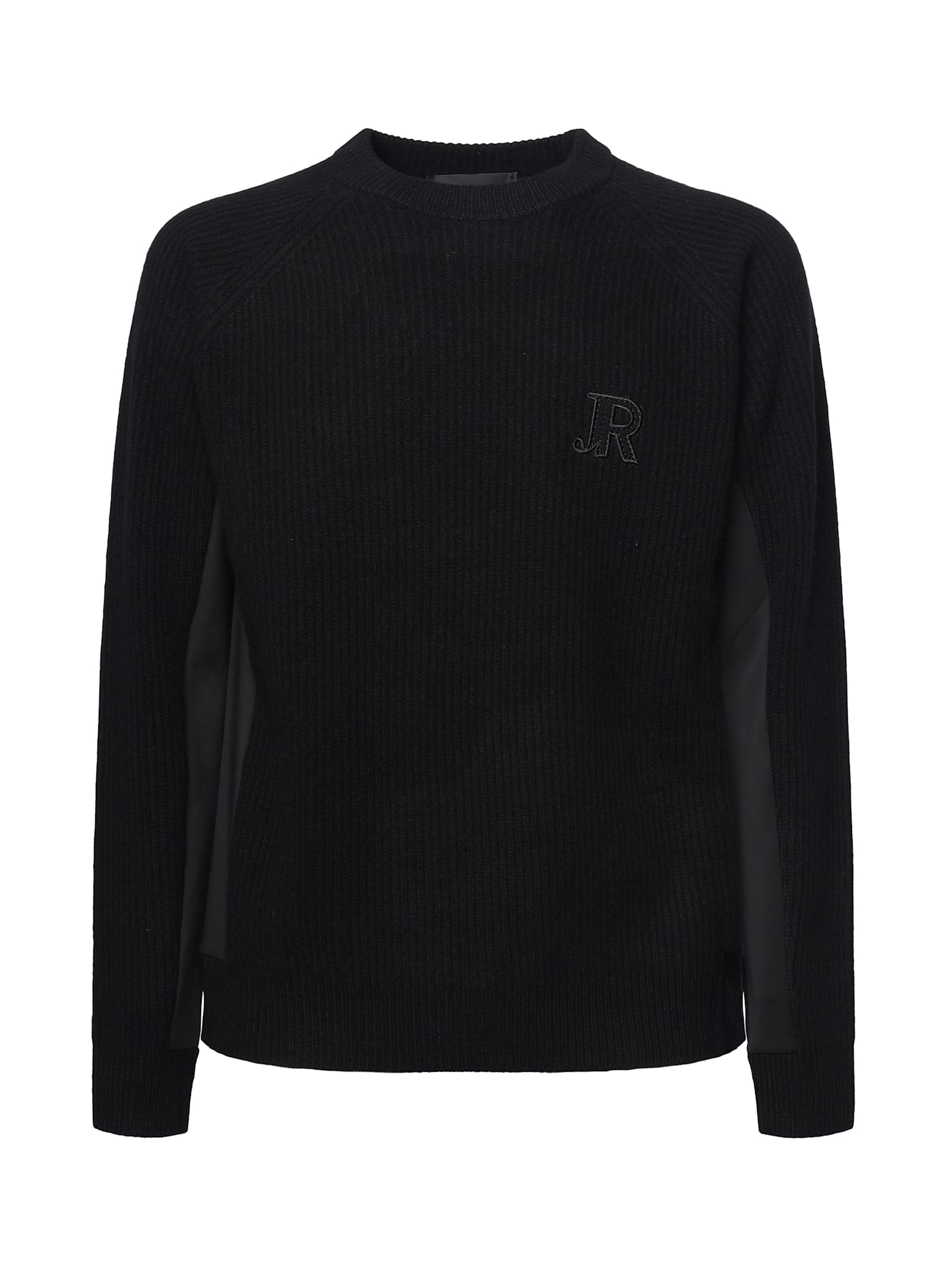 John Richmond Ribbed Sweater In Black