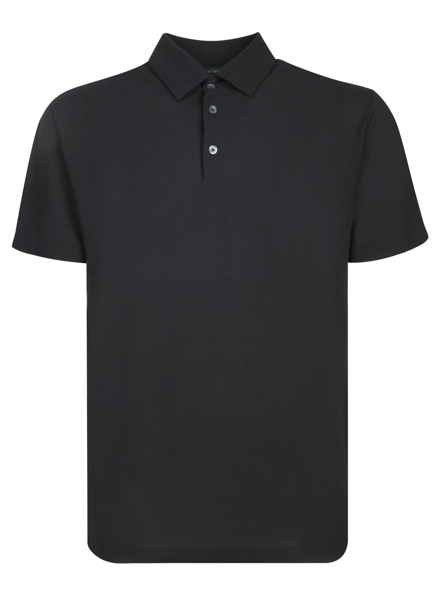Black Crepe Polo Shirt