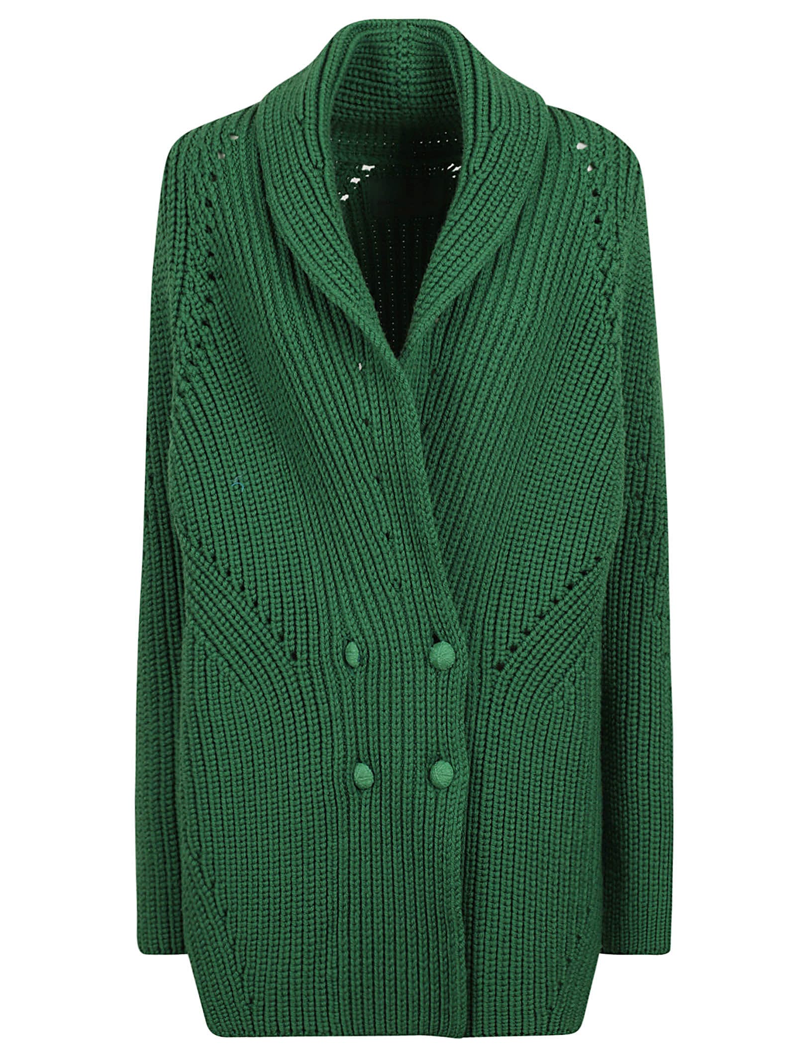 Ermanno Scervino Oversize Double-breasted Knit Cardigan