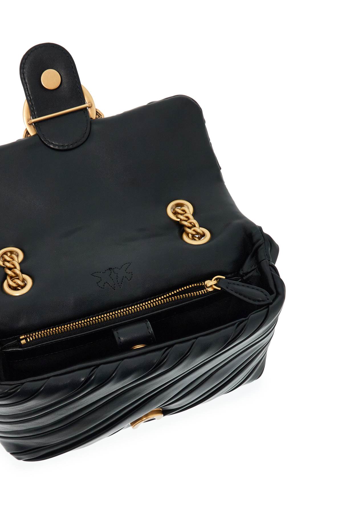 Pinko Love Puff Mini Cl Recycled Clutch In Black