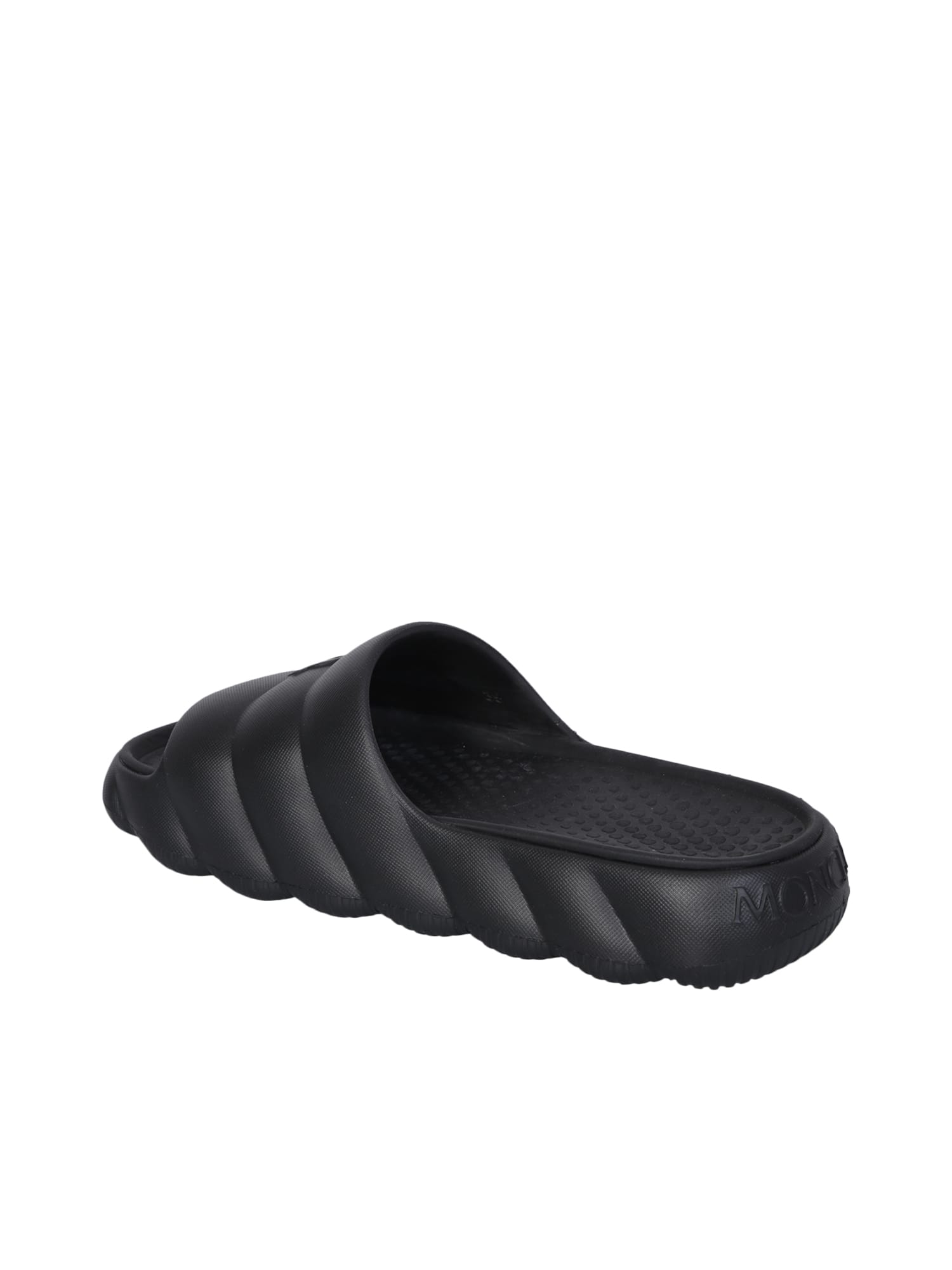 Shop Moncler Lilo Black Quilted Slides