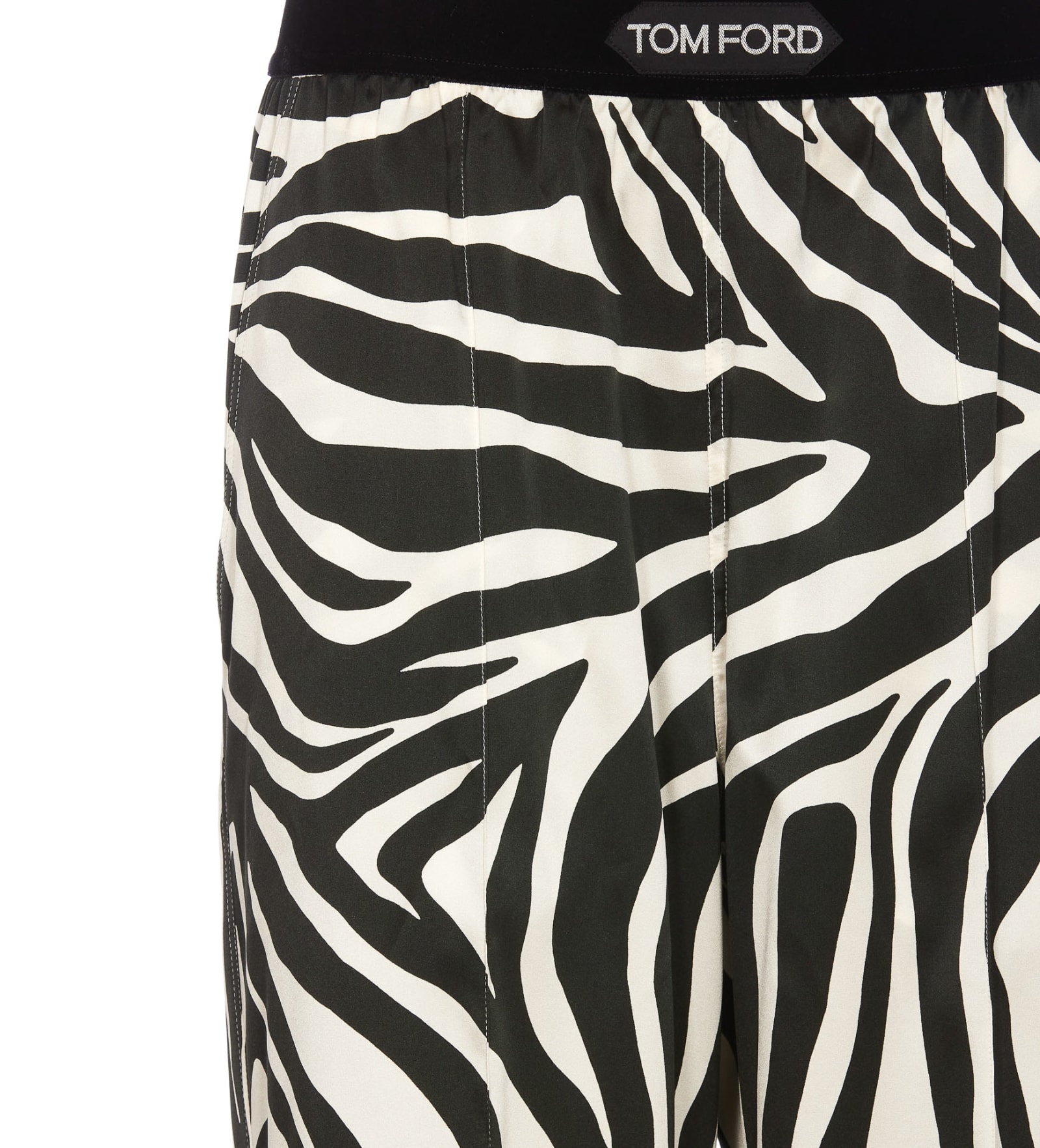 Shop Tom Ford Optical Zebra Pants In Black