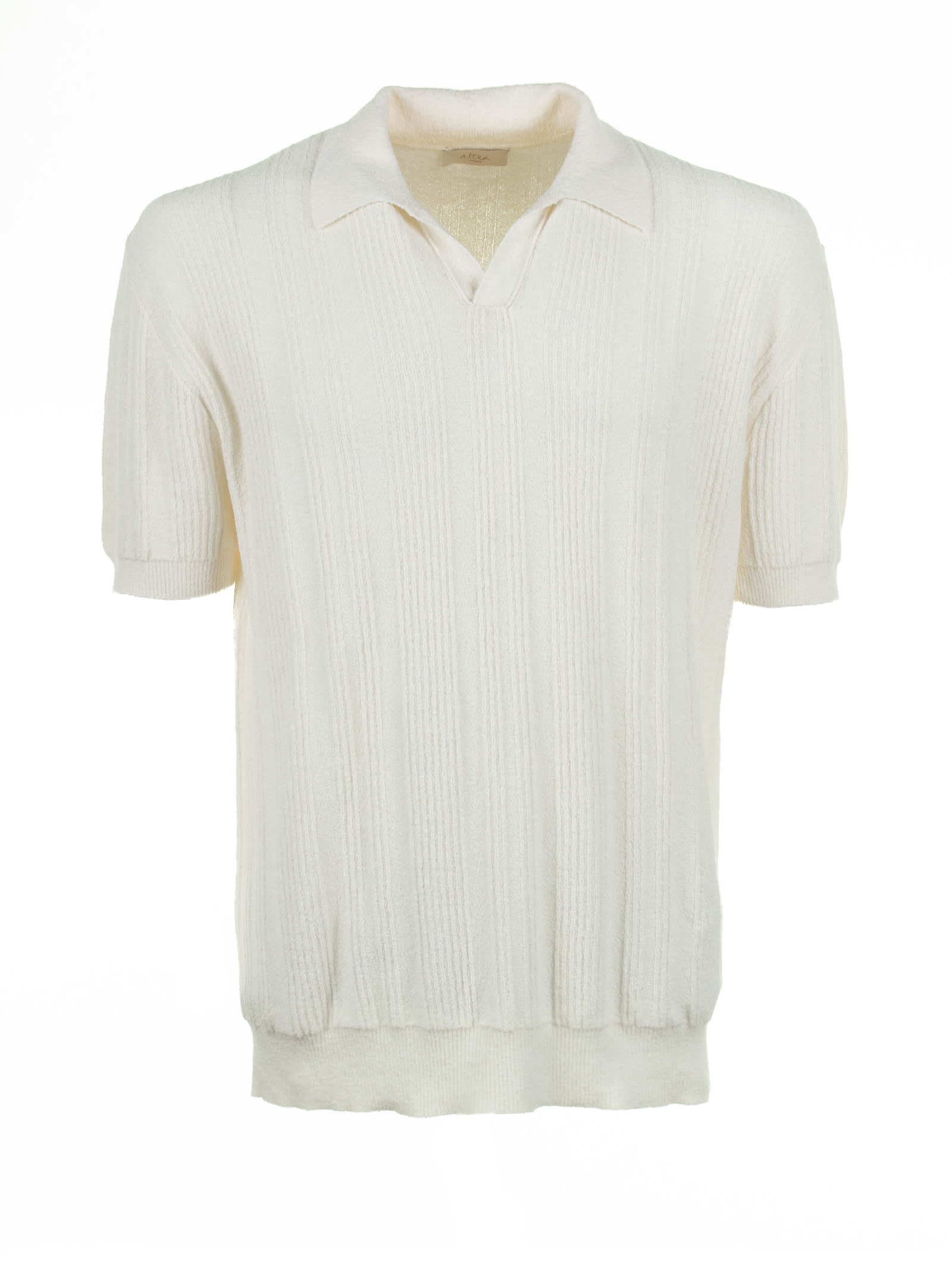 Cream Short-sleeved Polo Shirt