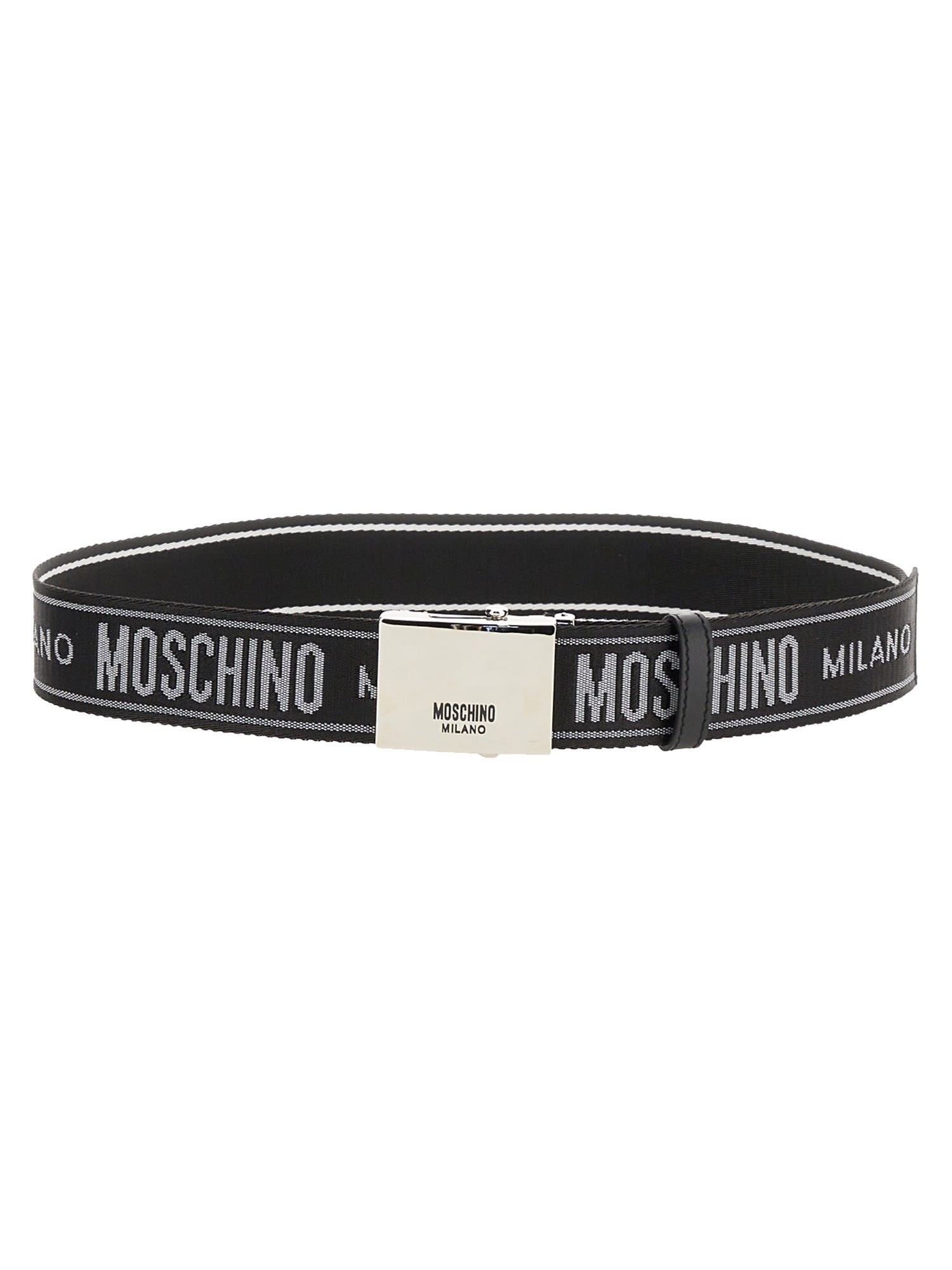 Moschino Jacquard Logo Belt