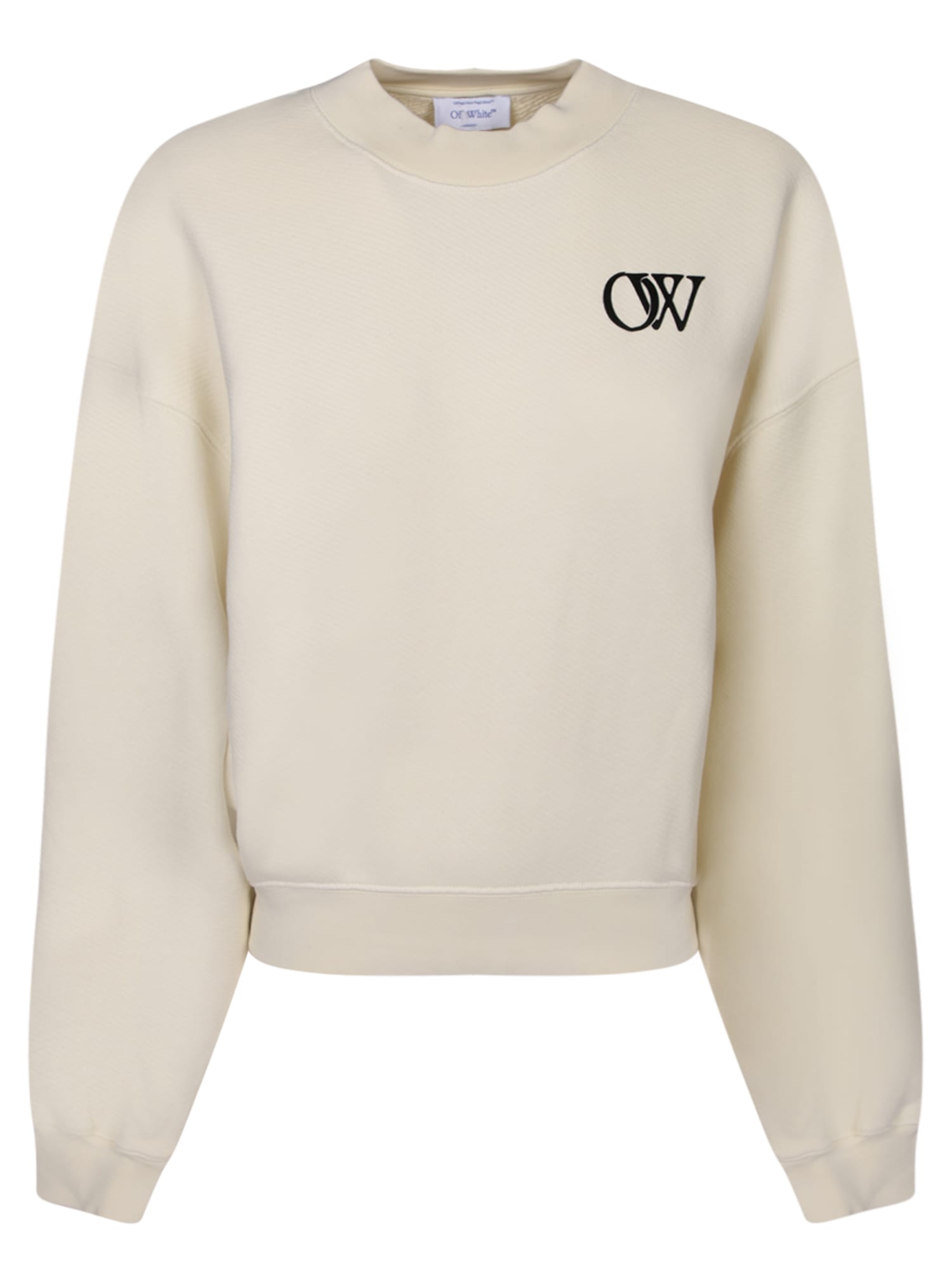 Shop Off-white Oversize Cream Sweatshirt In Beige