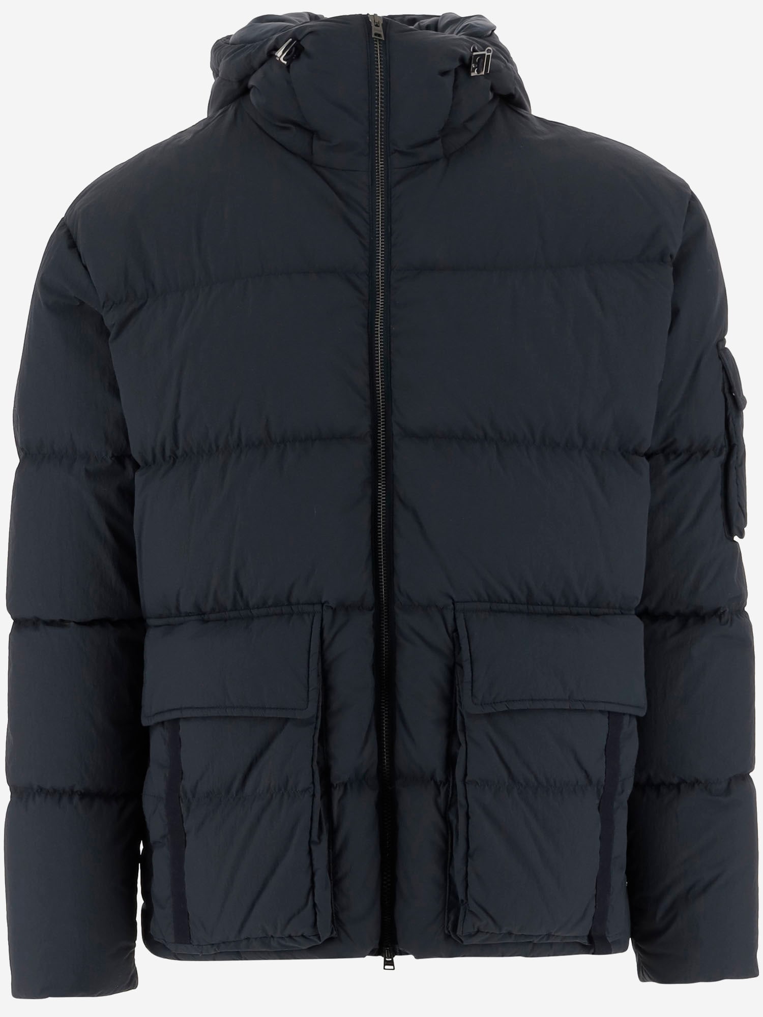 Herno Hooded Padded Jacket In Blue
