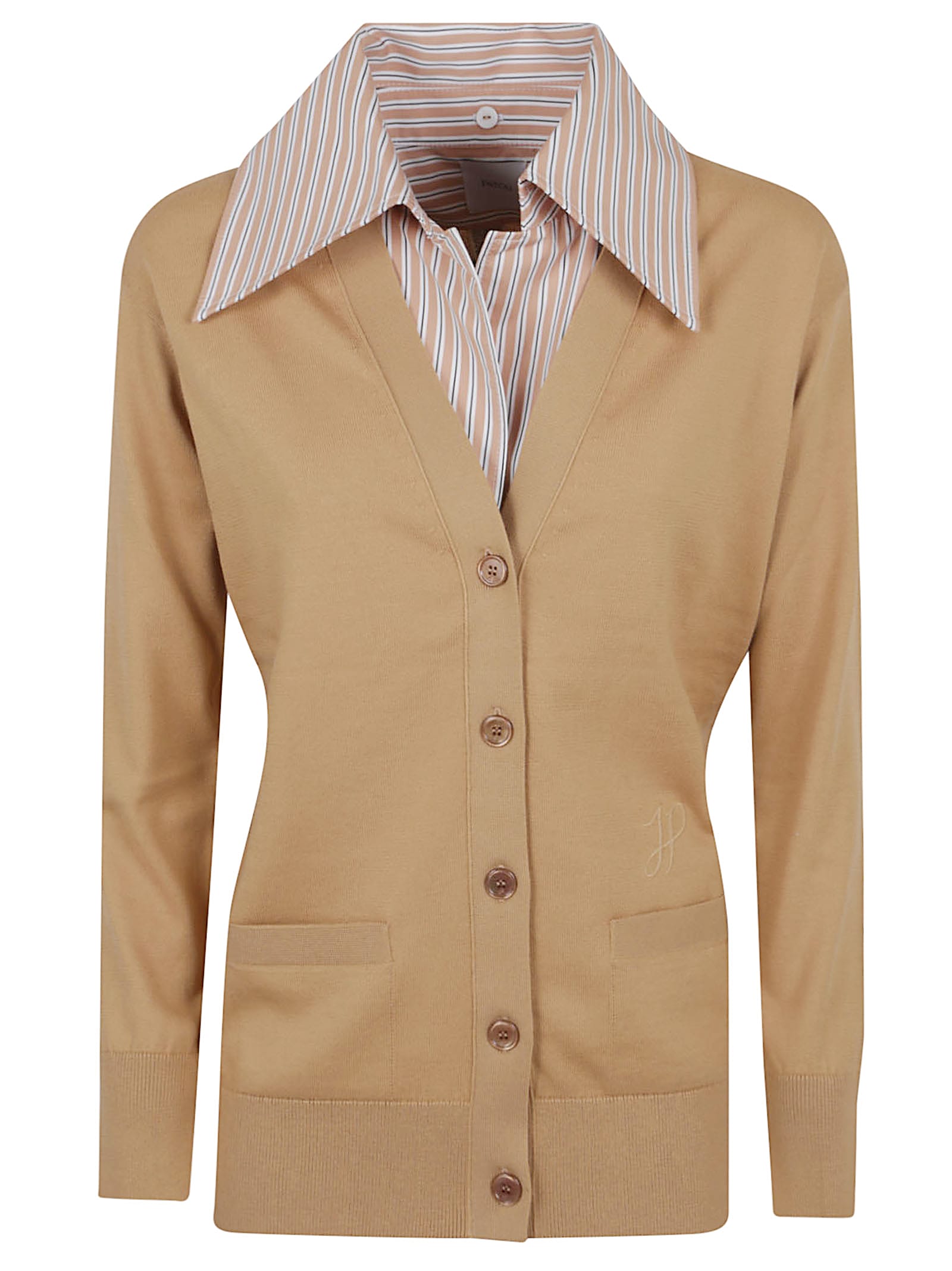 Patou Poplin Collar Cardigan