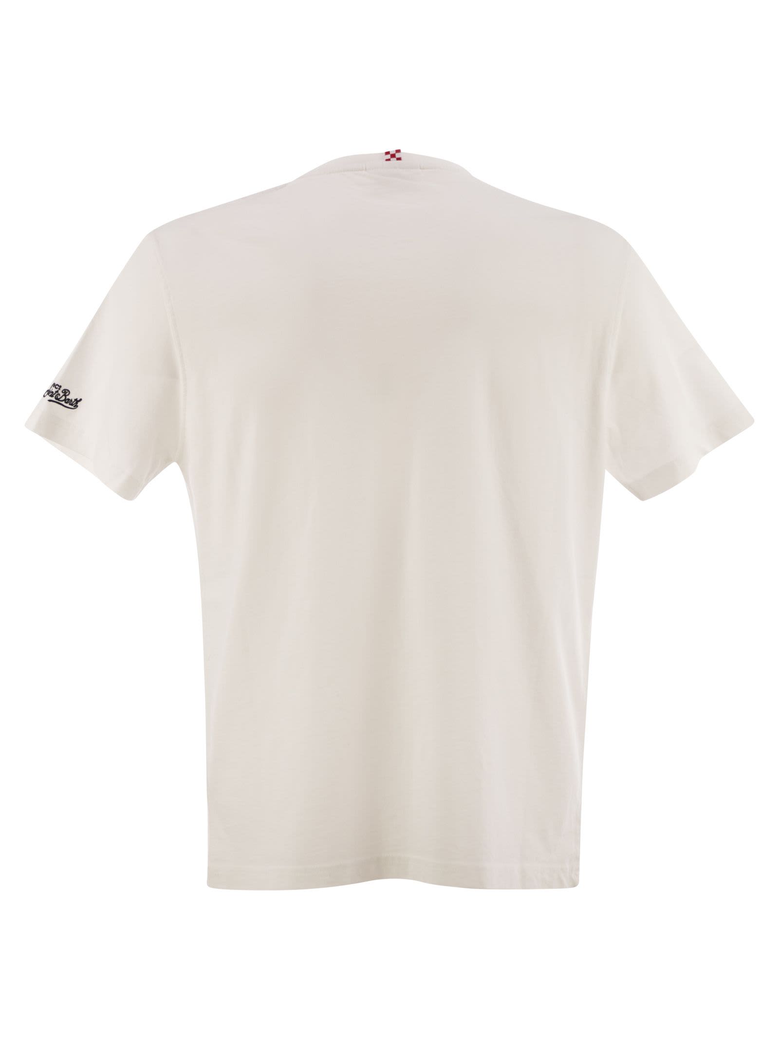 Mc2 Saint Barth T-shirt With Chest Print In Neutral