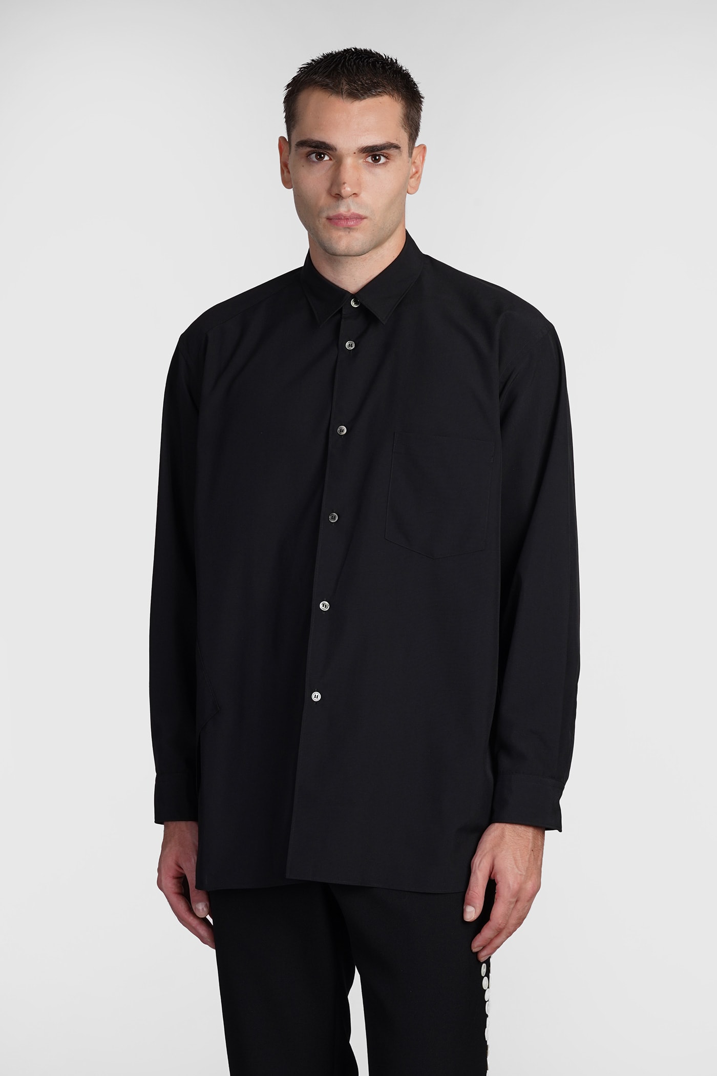 Comme Des Garçons Homme Plus Shirt In Black Polyester