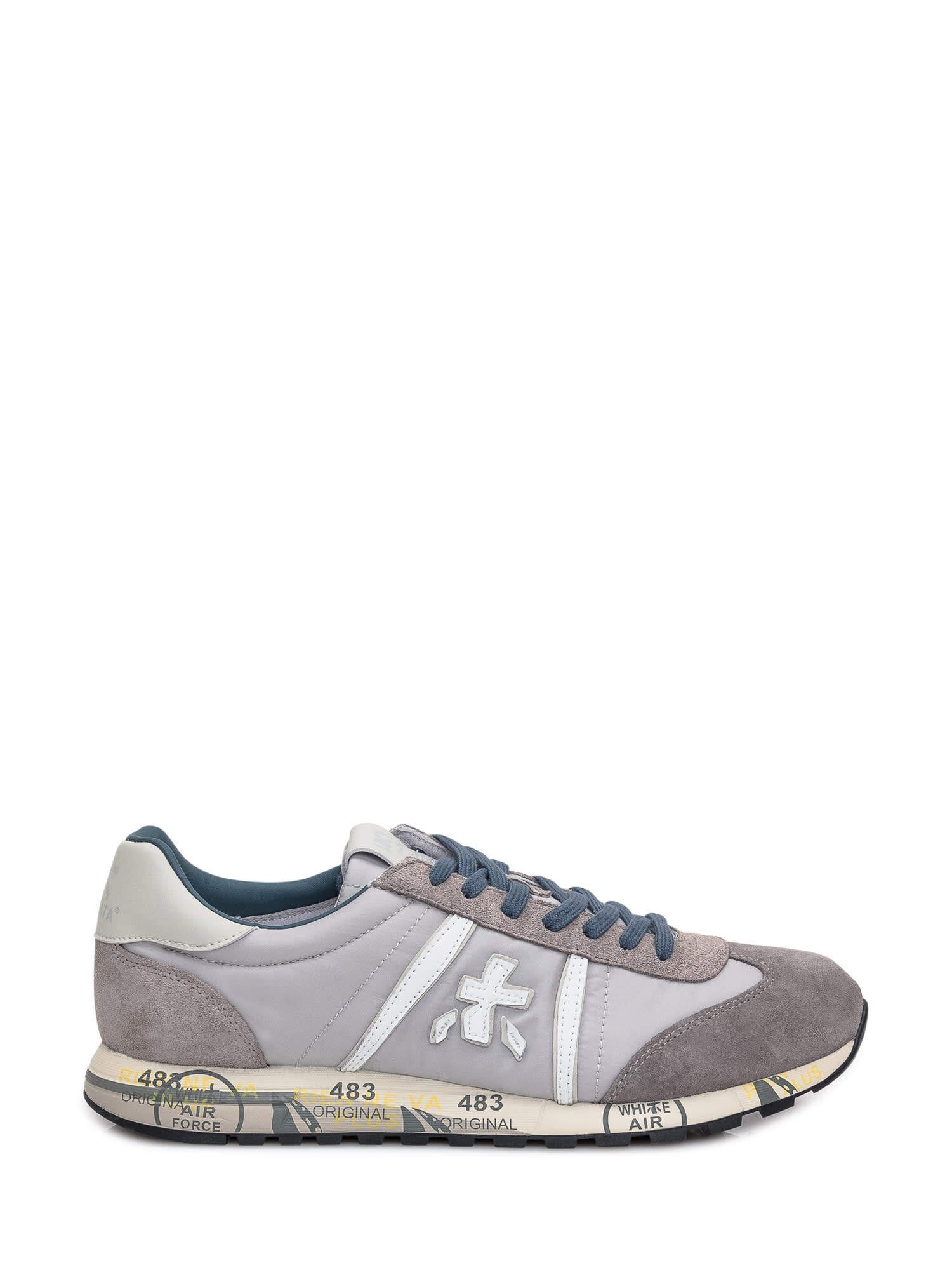 Shop Premiata Sneaker With Logo In Ghiaccio