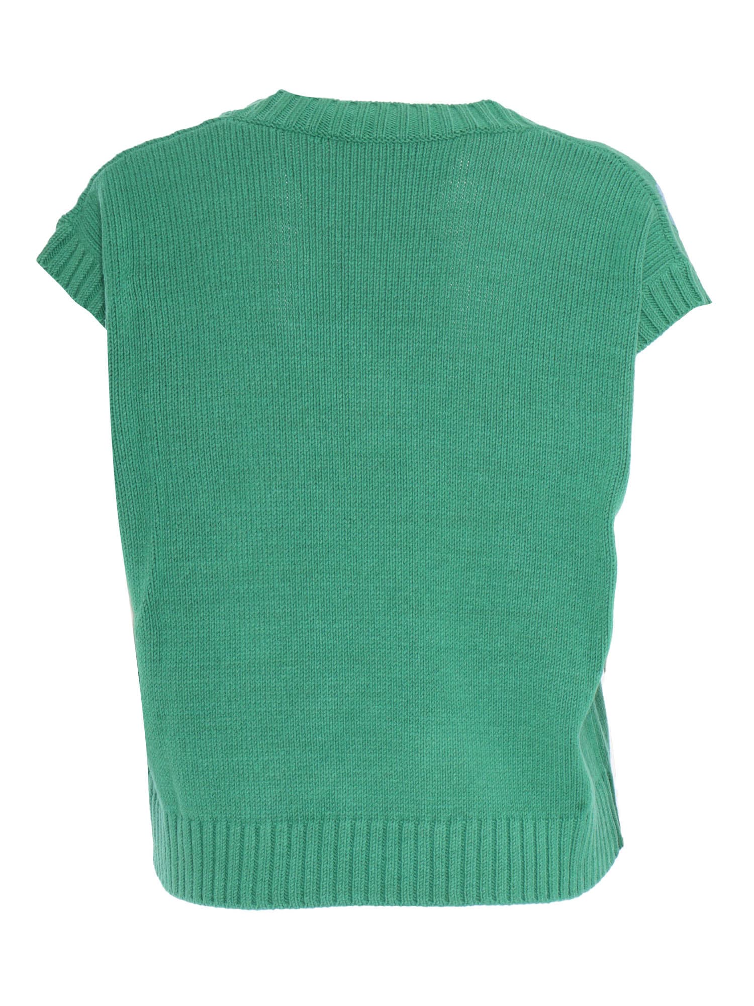 Shop Weekend Max Mara Green Knitted Austria Vest