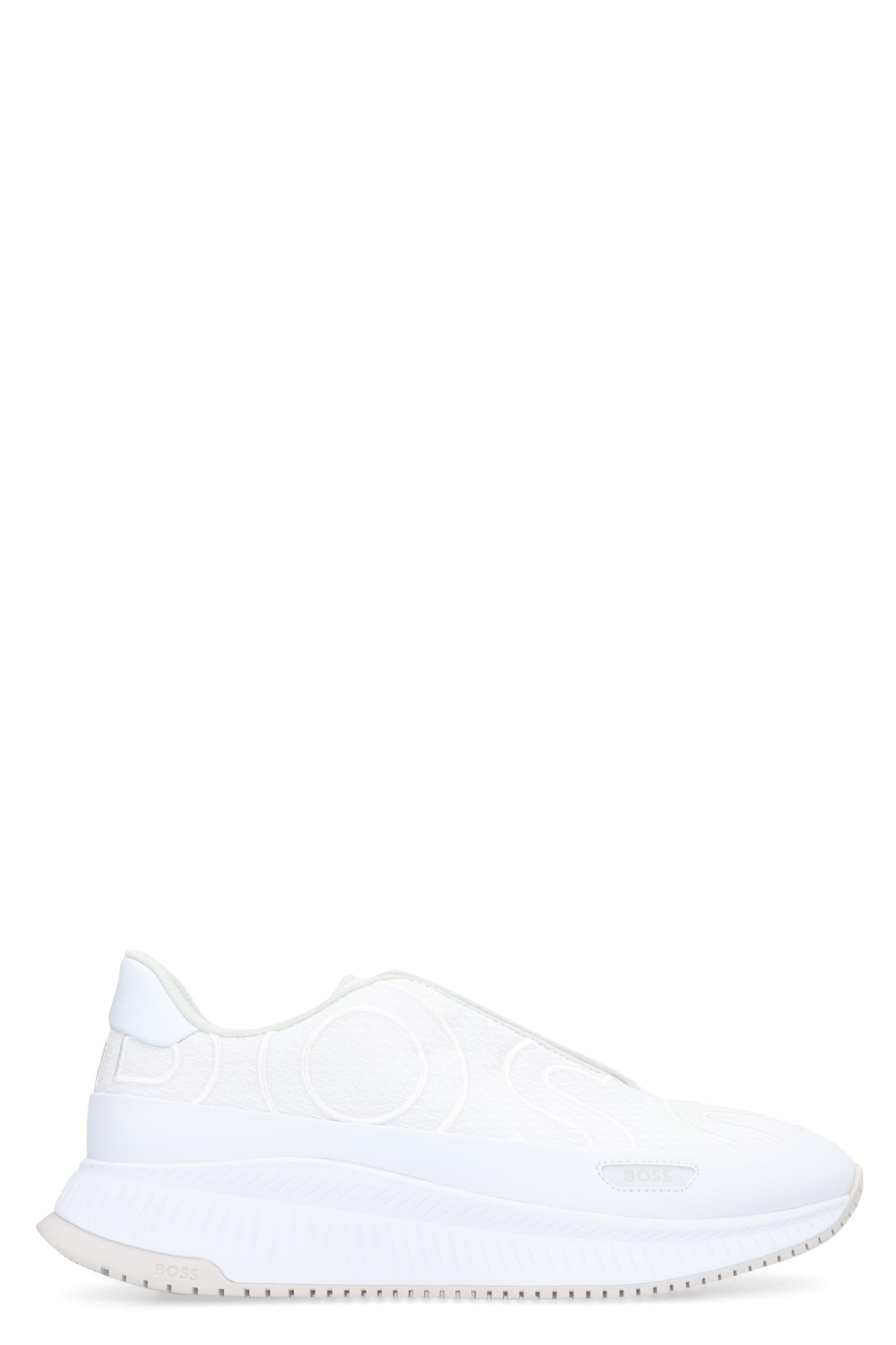 Shop Hugo Boss Fabric Low-top Sneakers In White
