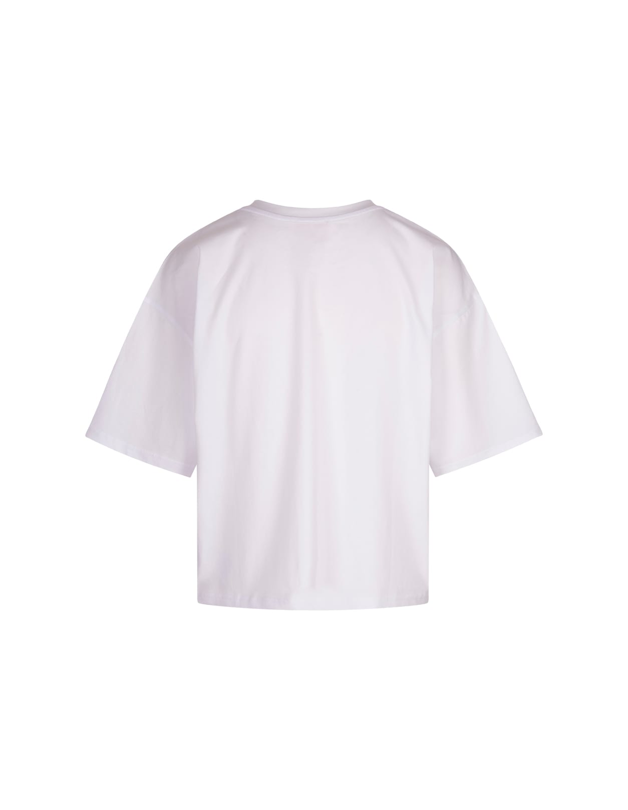 Shop Diesel White T-buxt-crop-od T-shirt