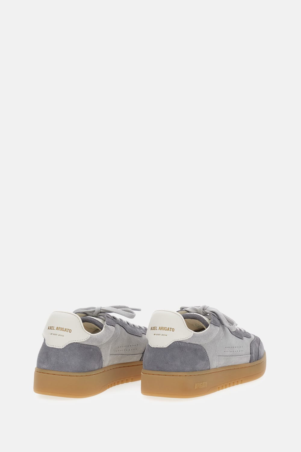 Axel Arigato Leather And Suede Sneakers With Embossed Logo In Gray