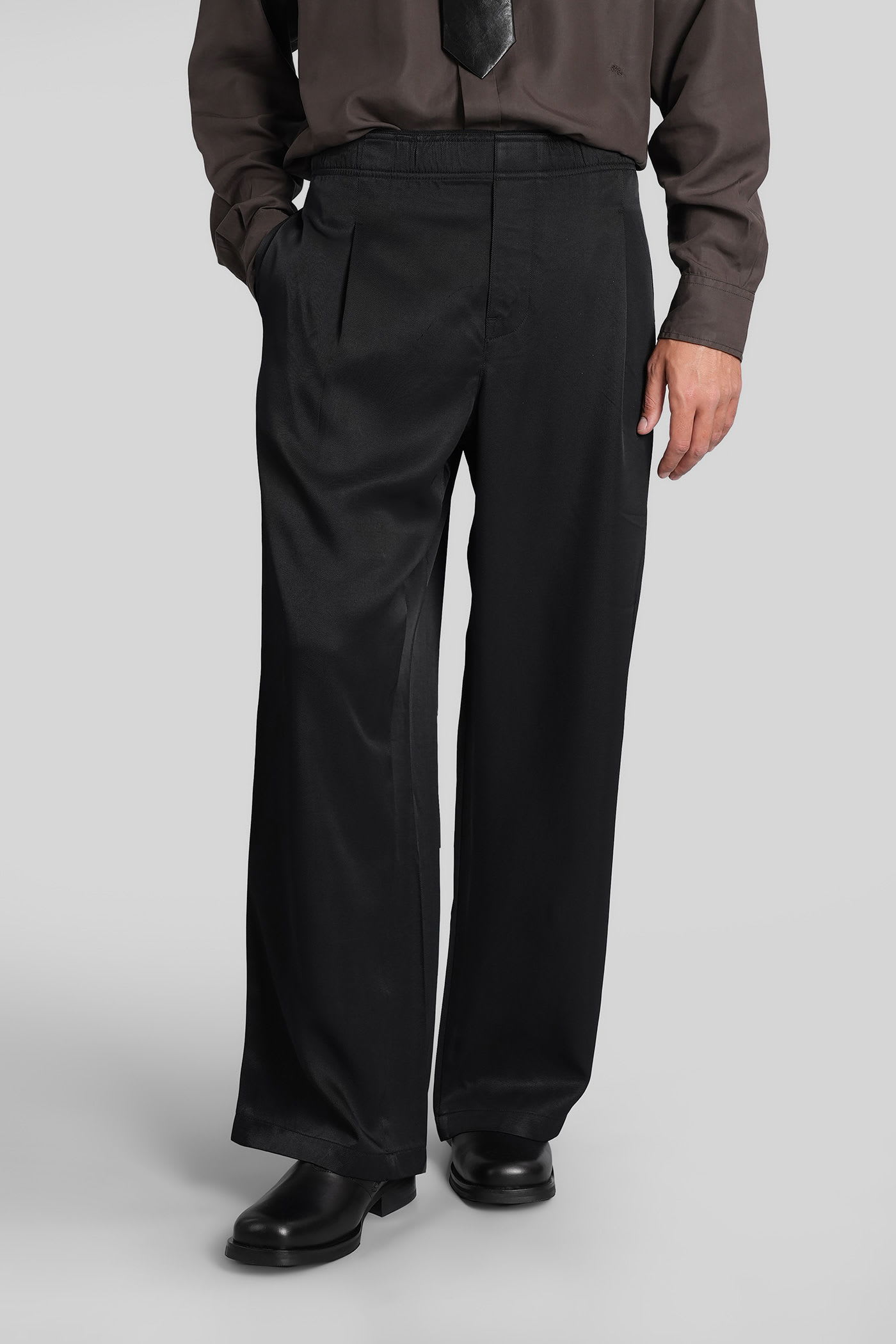 Our Legacy Pants In Black Viscose In Black