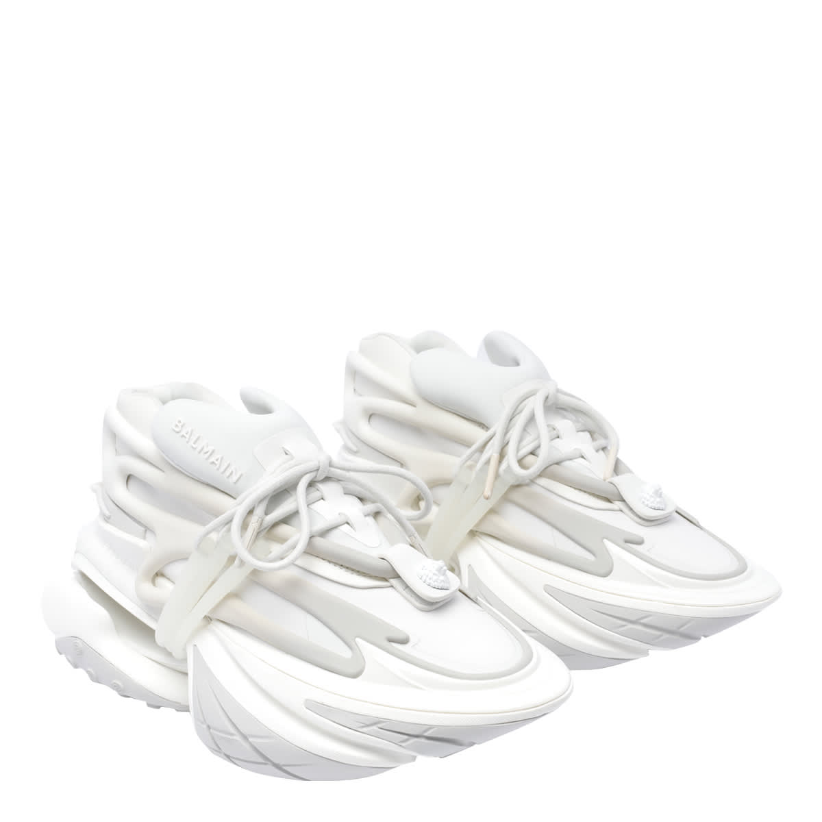 Shop Balmain Unicorn Sneakers In White