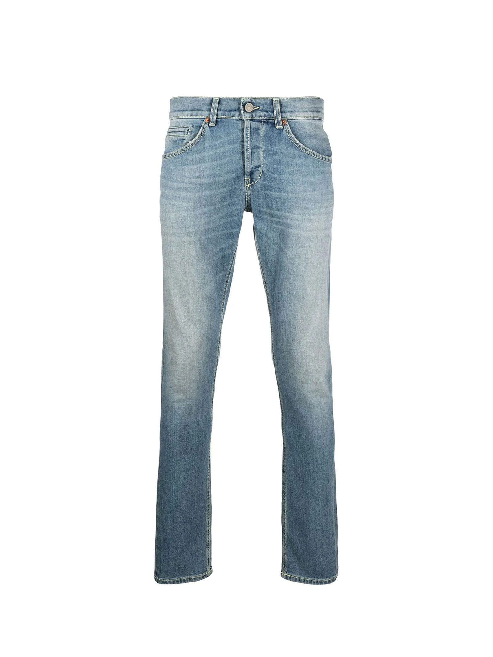 George Jeans With Faded Effect In Blu