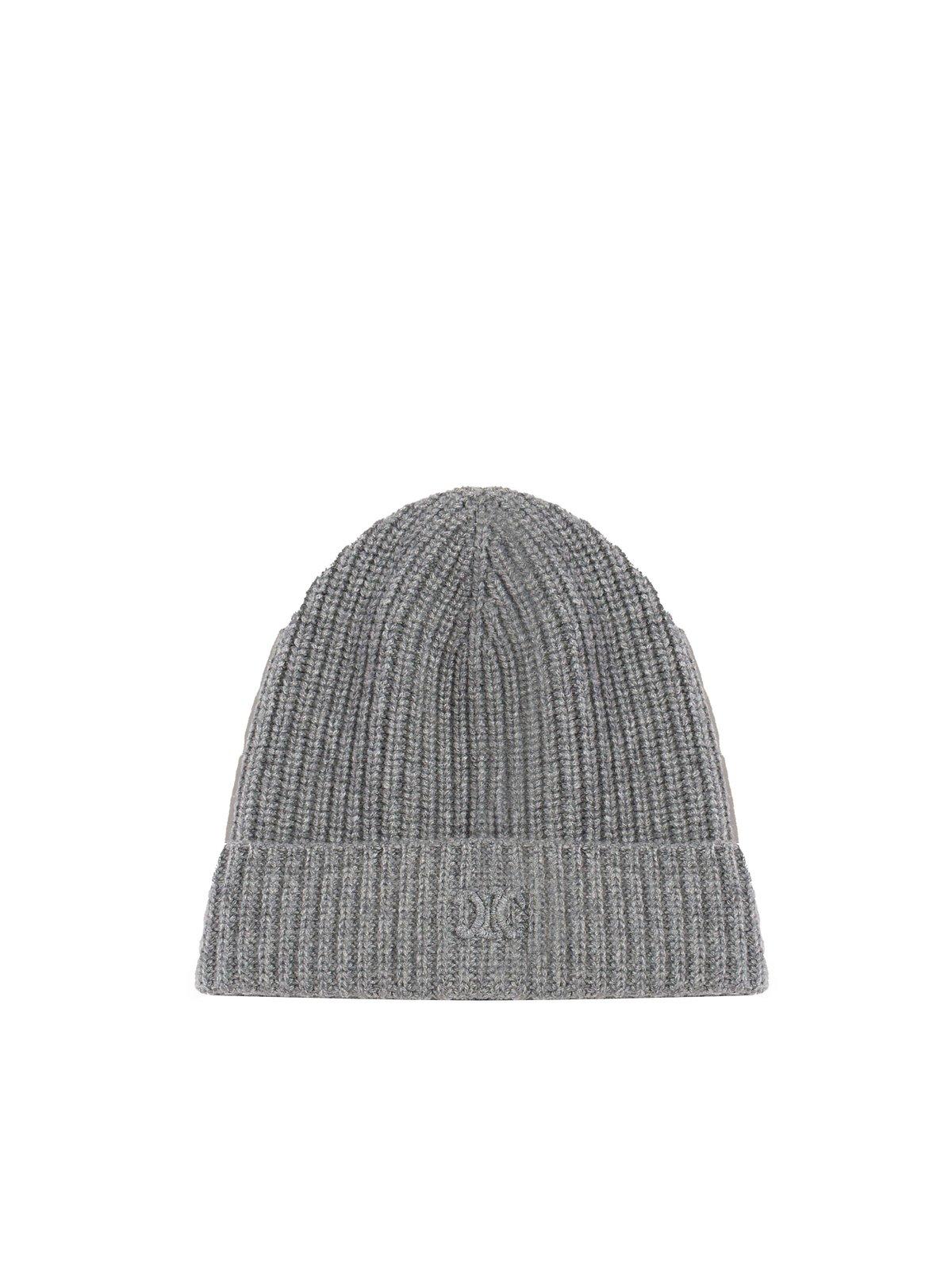 Triomphe Logo Detailed Knit Beanie